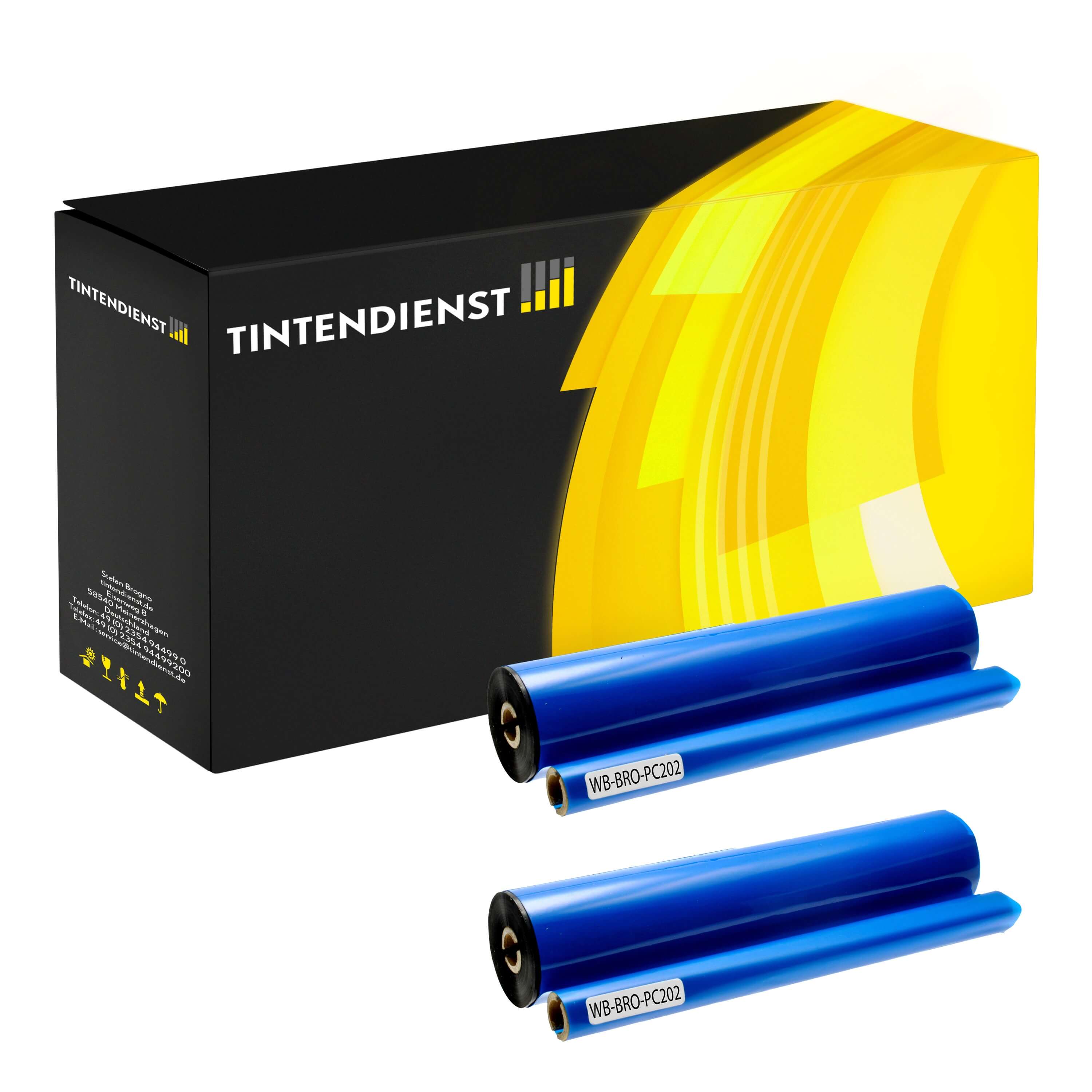 Thermorolle kompatibel für Brother PPF 1170 (PC-202RF) Schwarz