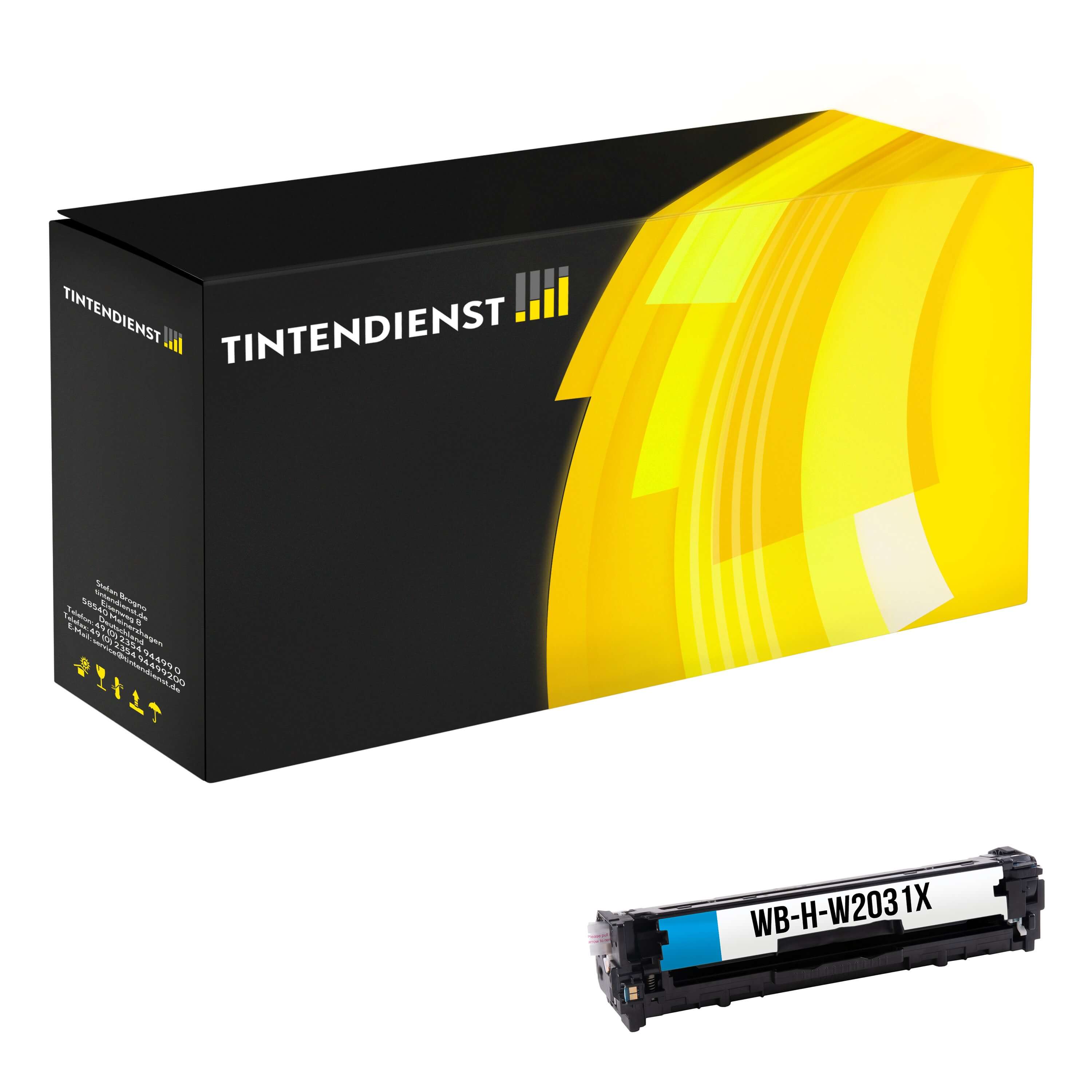 Toner kompatibel für HP Color LaserJet Pro M 454 dw (W2031X / 415X) Cyan
