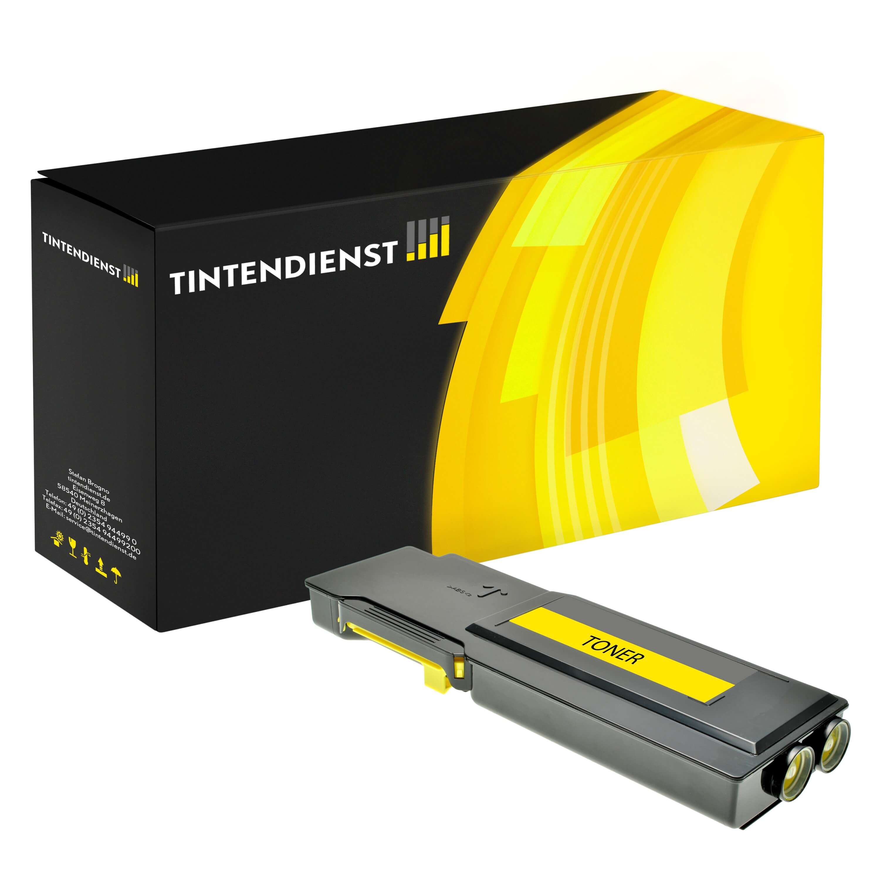 Toner kompatibel für Dell C 3700 Series (593-11120 / F8N91) Gelb