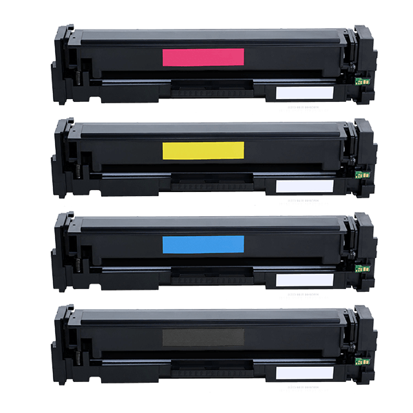 4 Toner in 4 Farben übereinander