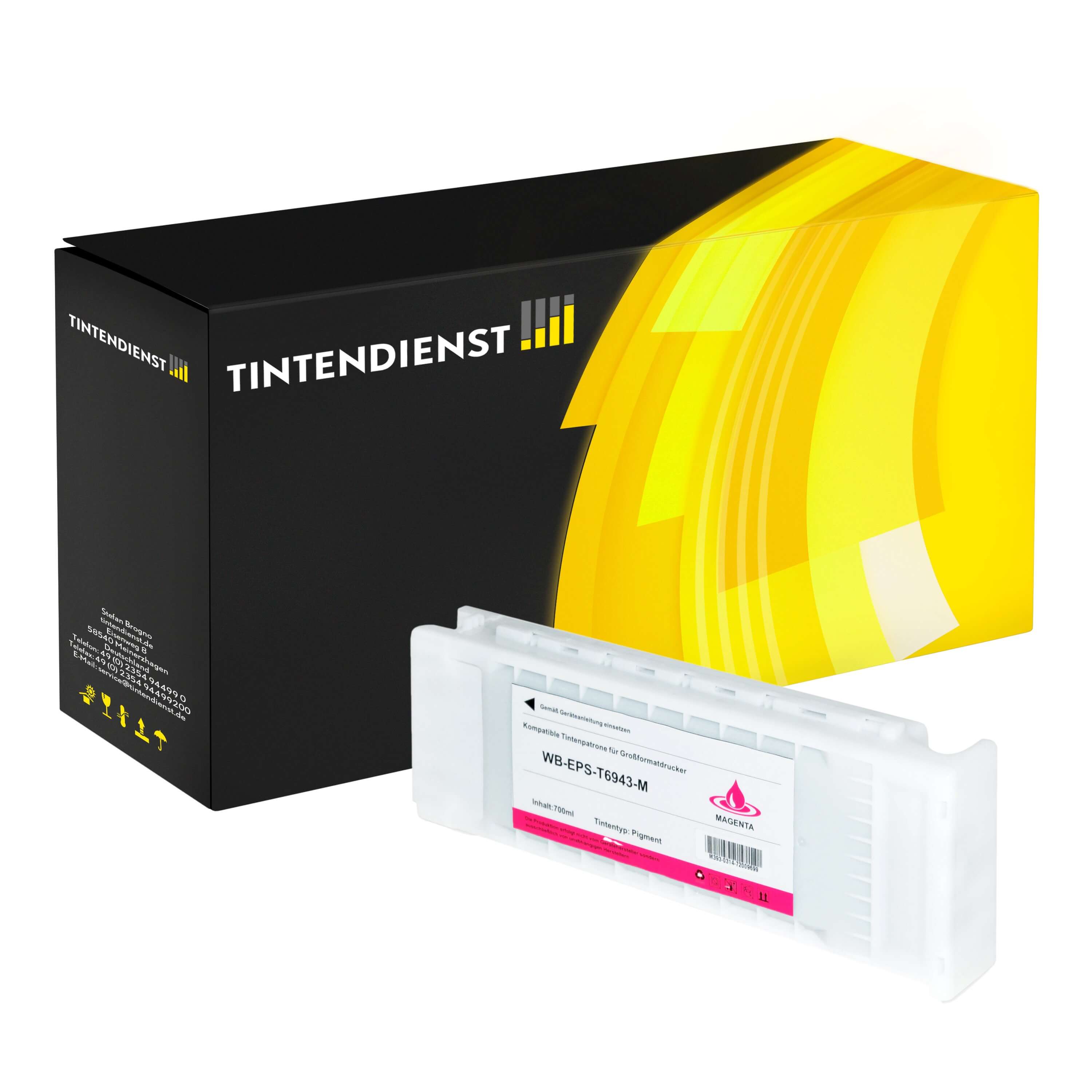 Druckerpatrone kompatibel für Epson SureColor T 3270 (C13T694300 / T6943) Magenta