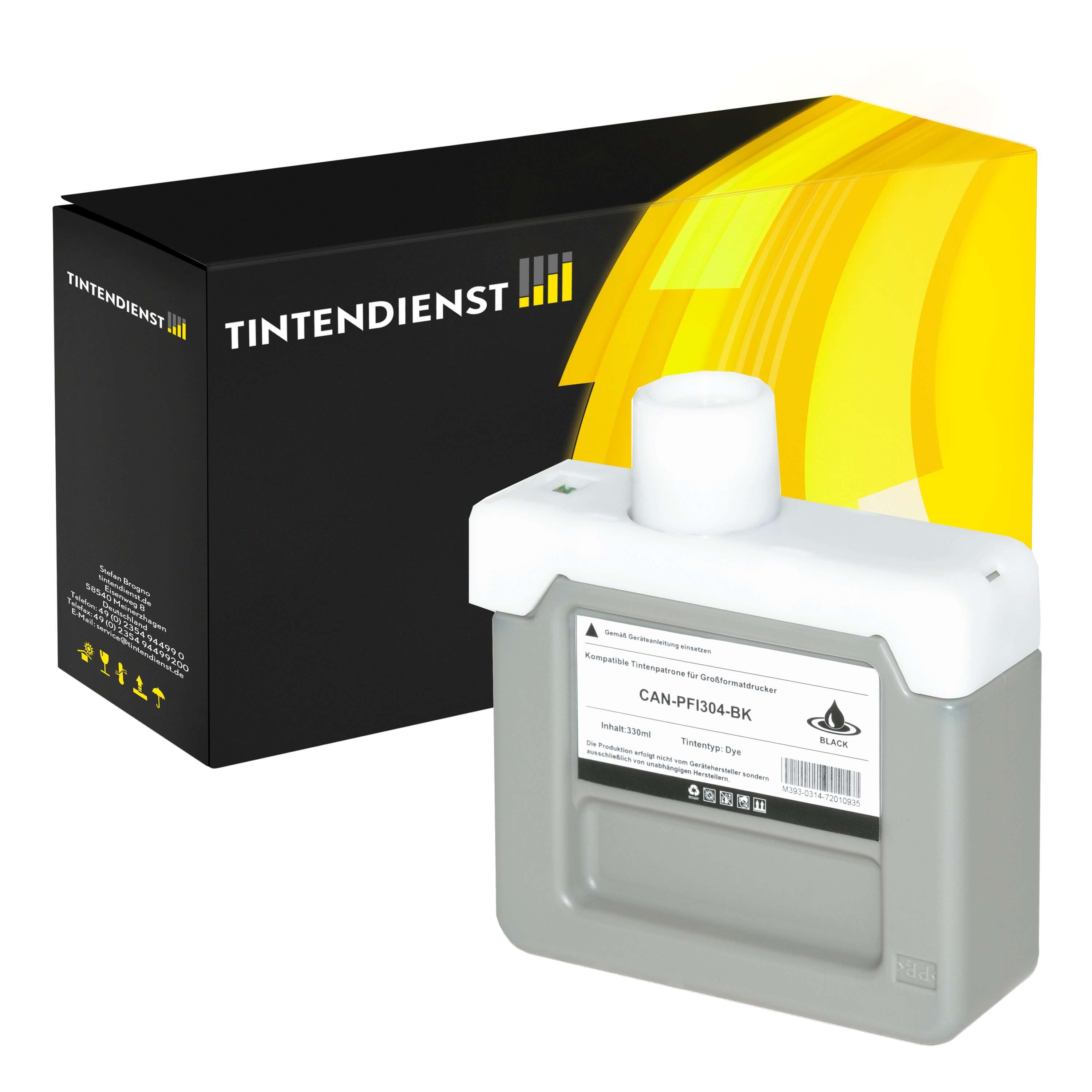 Druckerpatrone kompatibel für Canon imagePROGRAF IPF 8300 S (3849B005 / PFI-304BK) Schwarz