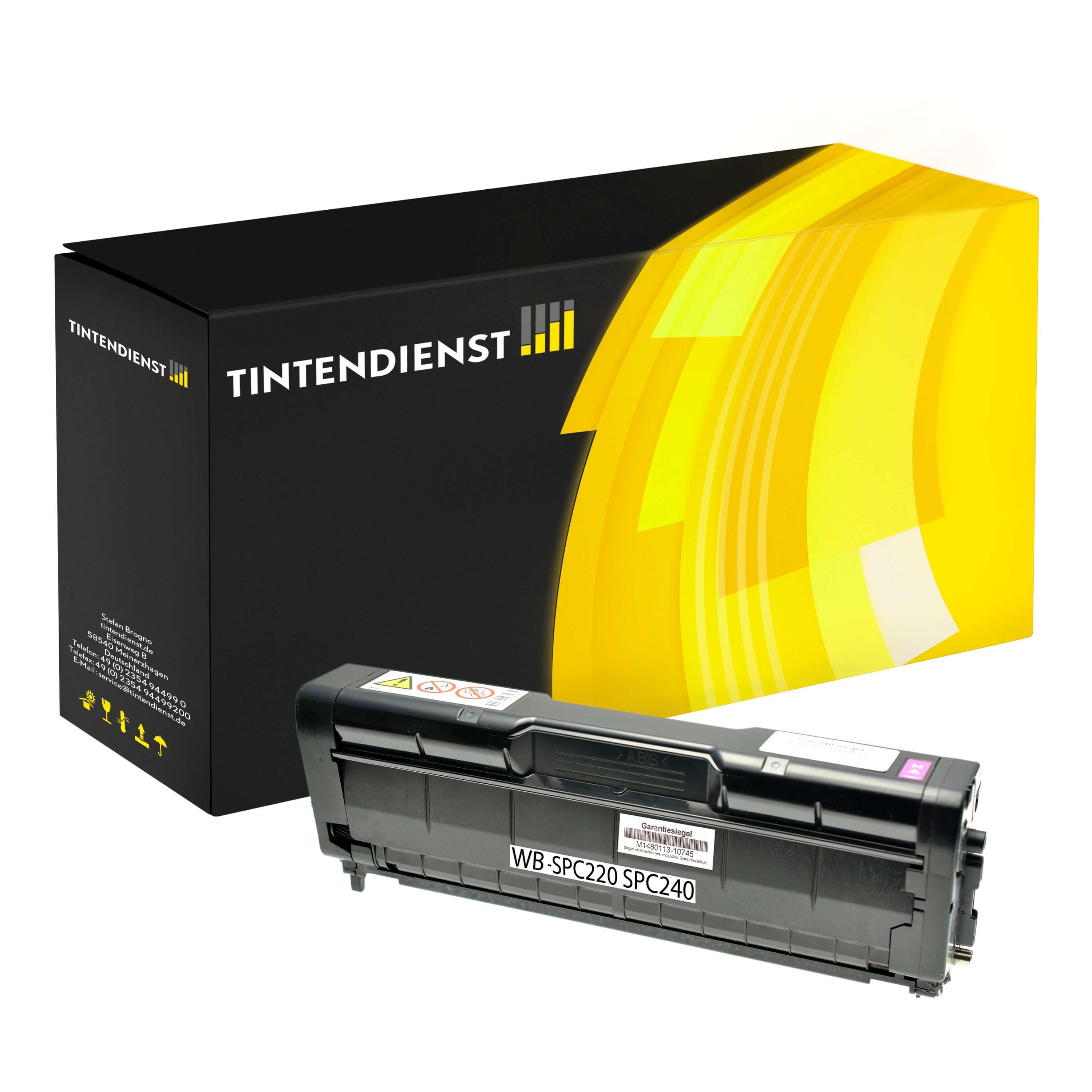 Toner kompatibel für Ricoh Aficio SP C 222 dn (406099 / TYPESPC220E) Magenta