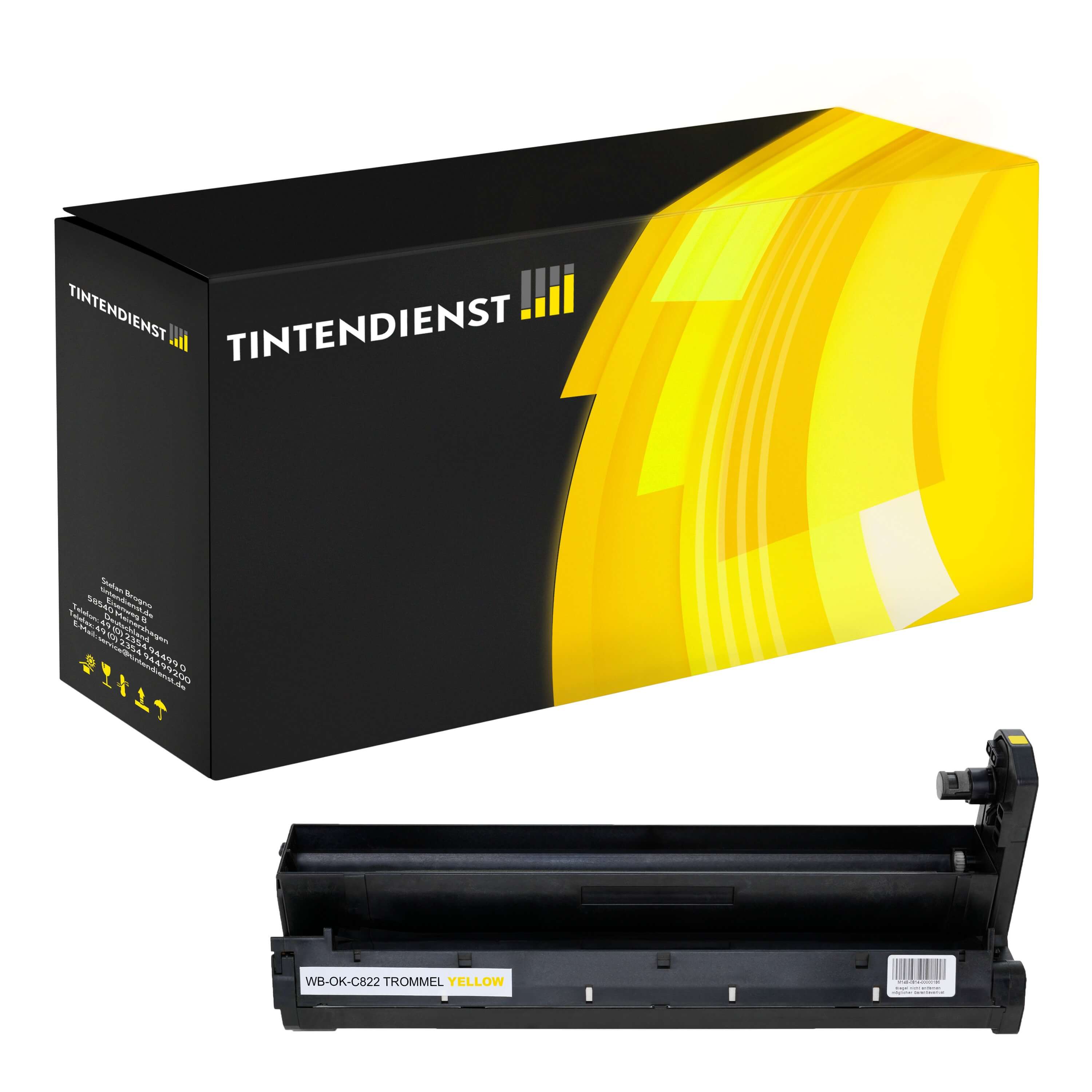 Trommel kompatibel für OKI C 822 N (44844405) Gelb