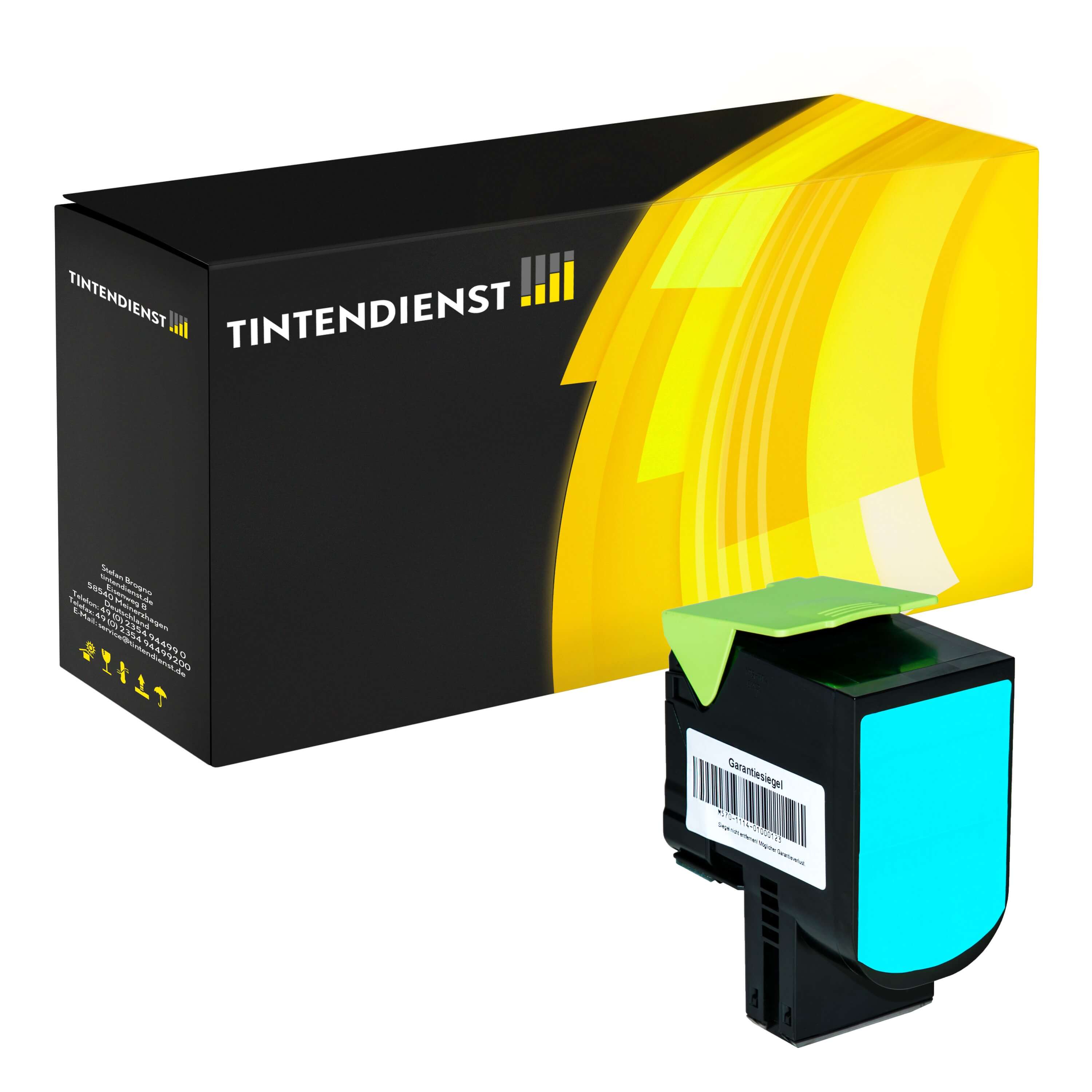 Toner kompatibel für Lexmark CX 410 de (80C0H20 / 800H2) Cyan