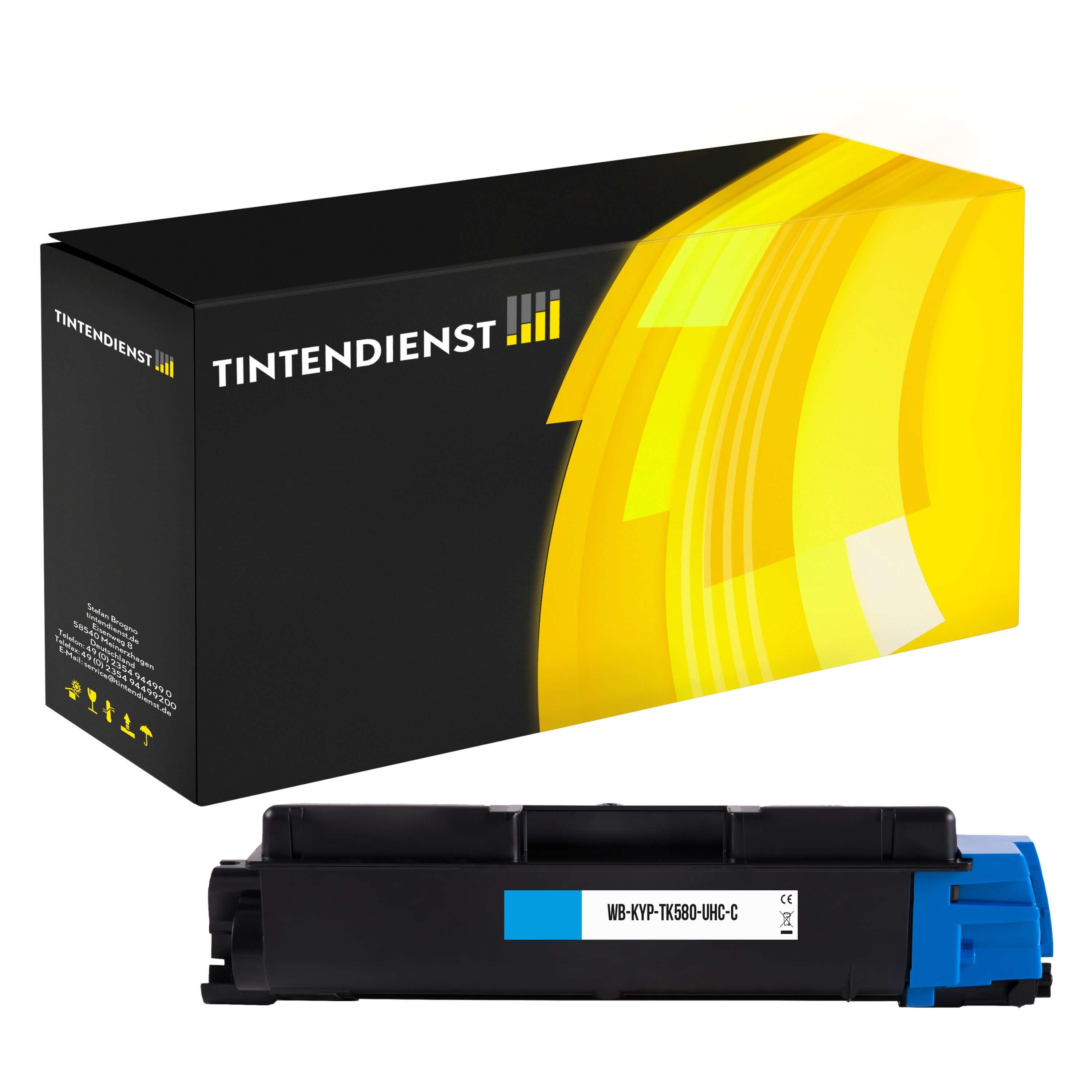 Toner kompatibel für Kyocera Ecosys P 6021 cdn (1T02KTCNL0 / TK-580C) Cyan XL