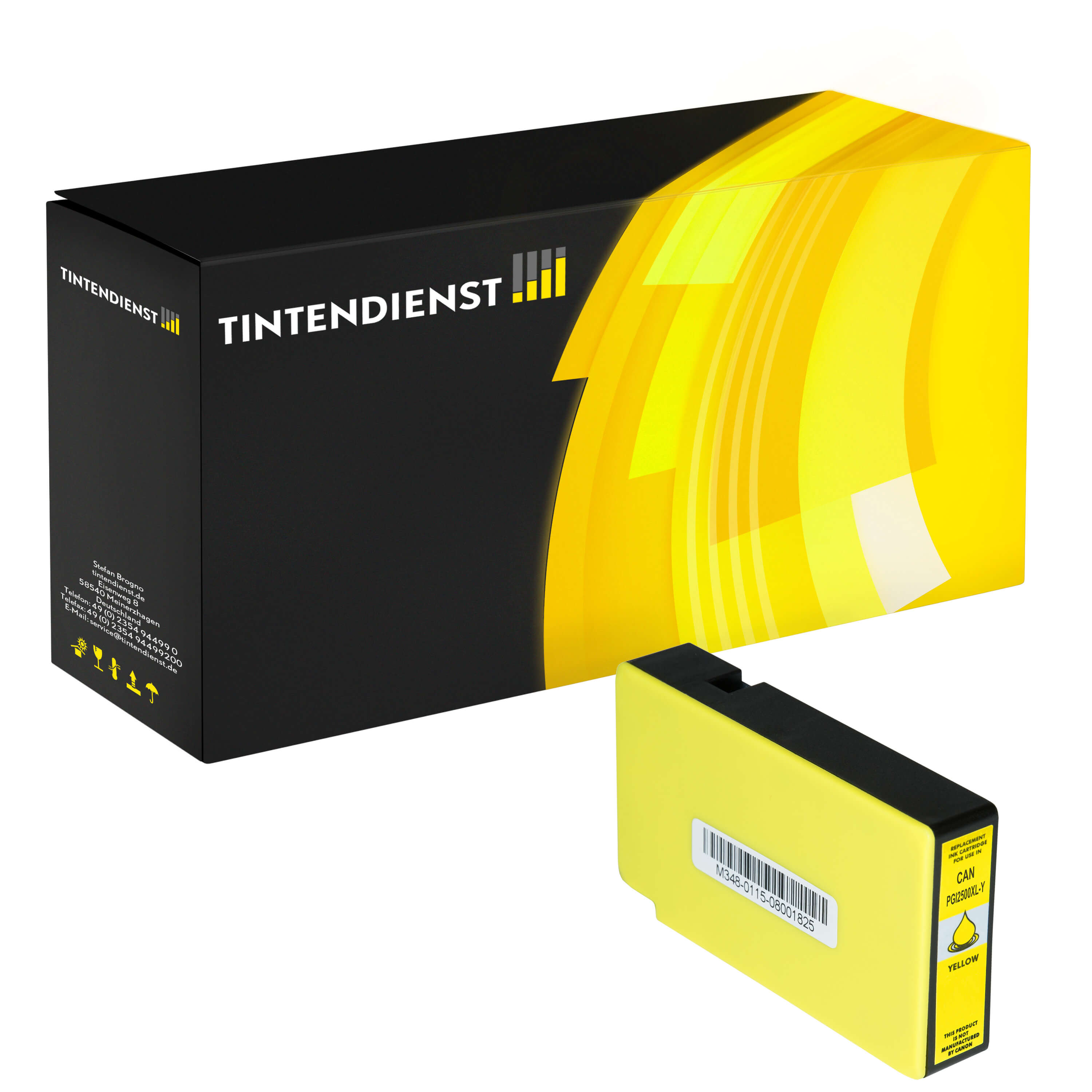 Druckerpatrone kompatibel für Canon Maxify iB 4150 (9267B001 / PGI-2500XLY) Gelb