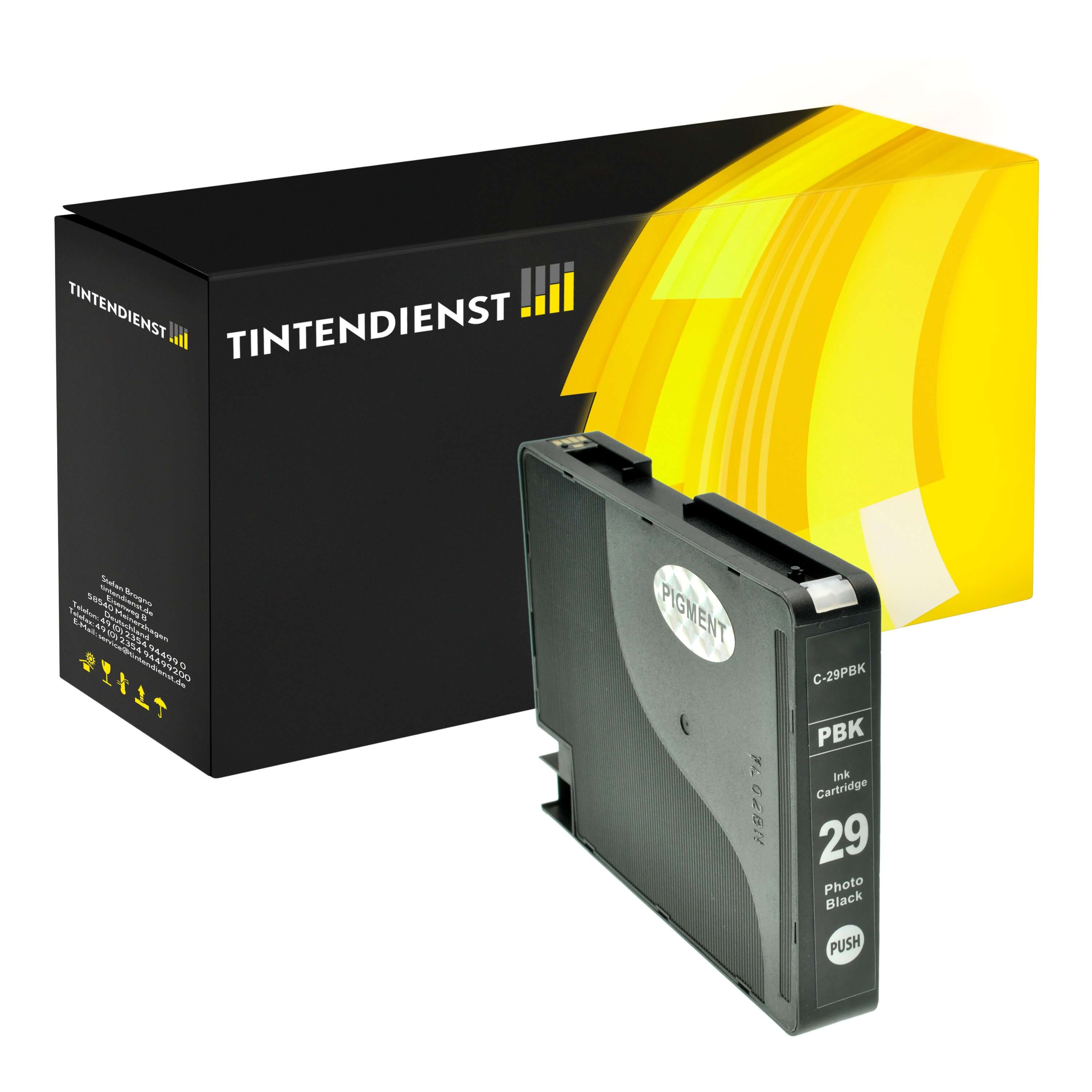 Druckerpatrone kompatibel für Canon PGI-29PBK / 4869B001 Photo Schwarz