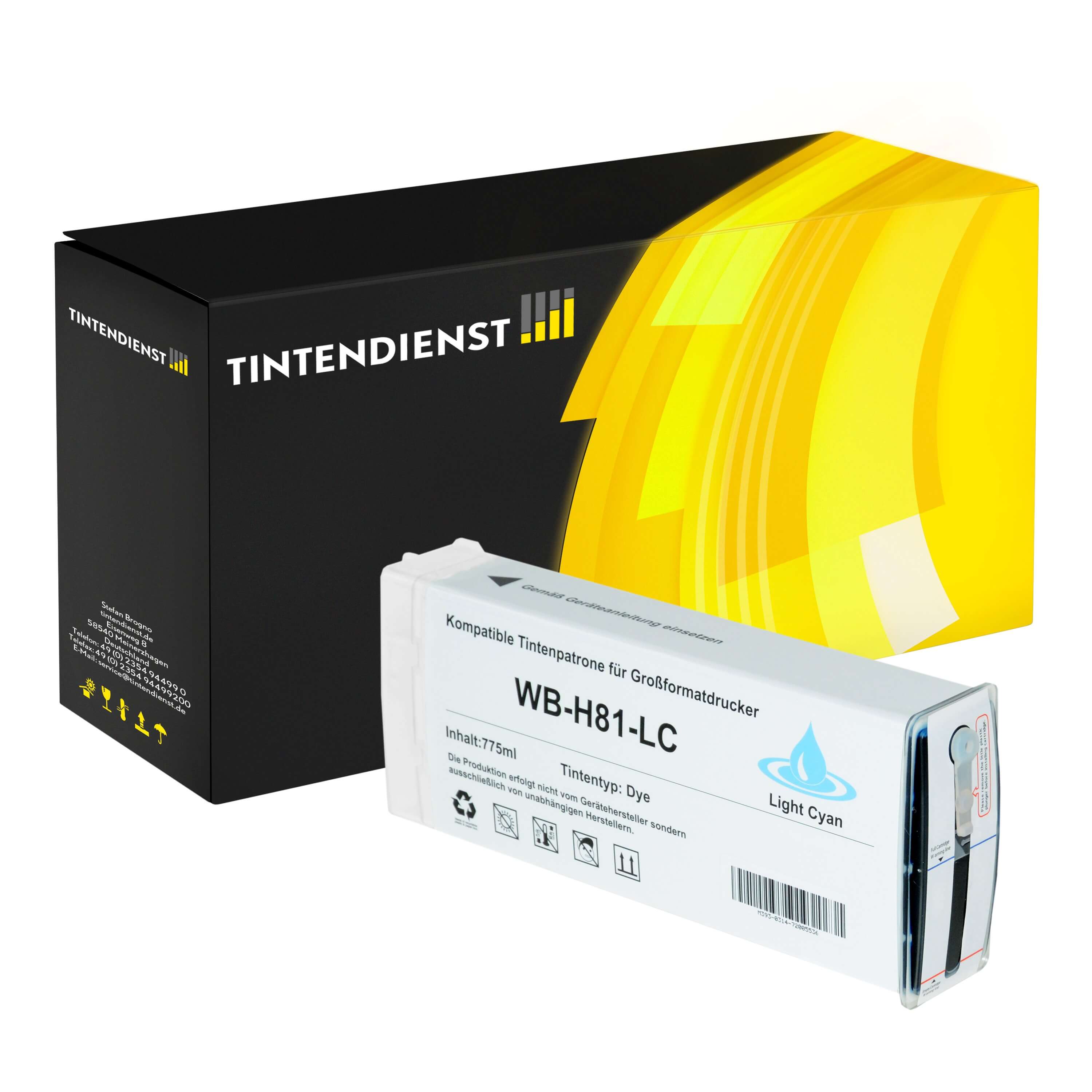 Druckerpatrone kompatibel für HP DesignJet 5000 PS (C4934A / 81) Photo Cyan