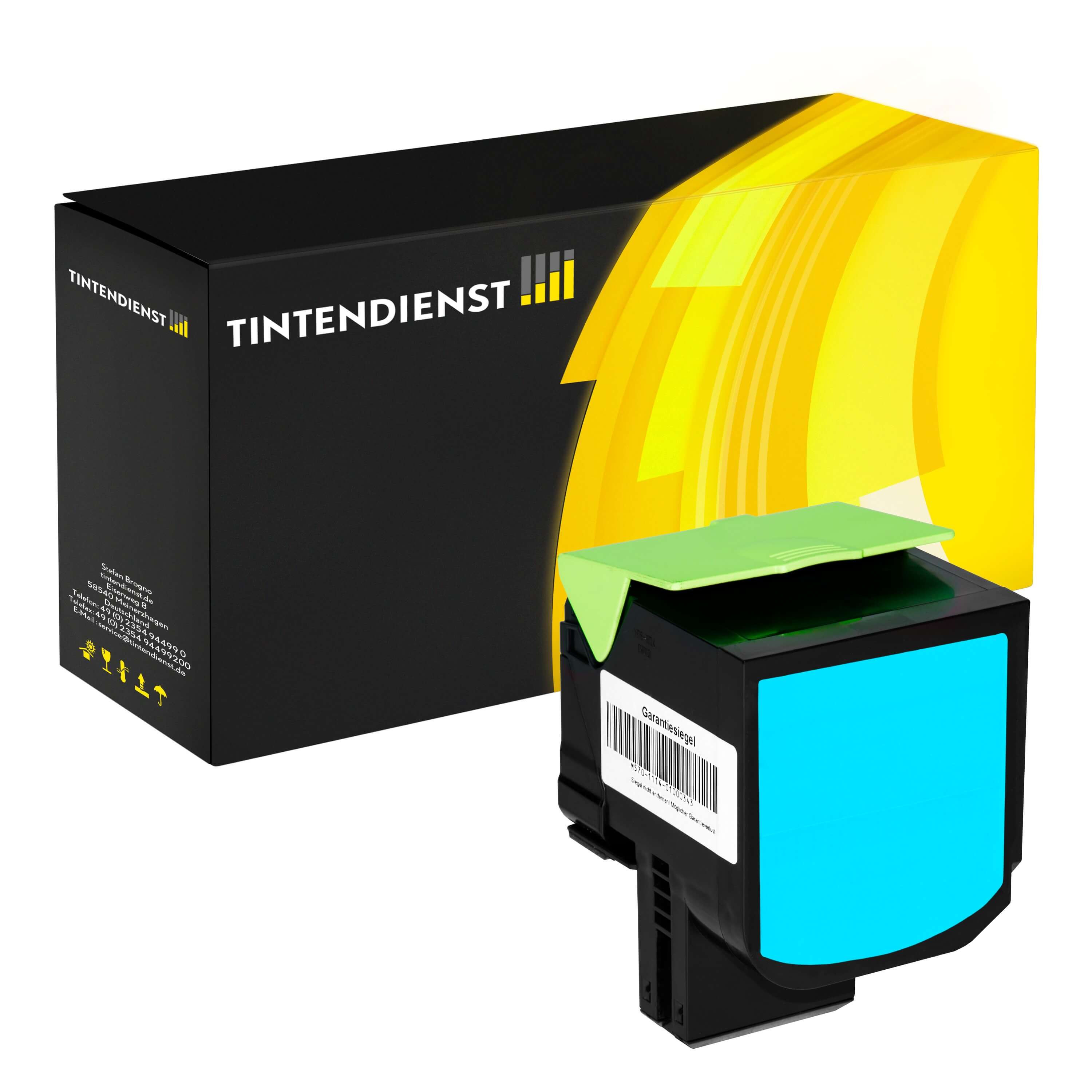 Toner kompatibel für Lexmark CX 510 dhe (80C0X20 / 800X2) Cyan