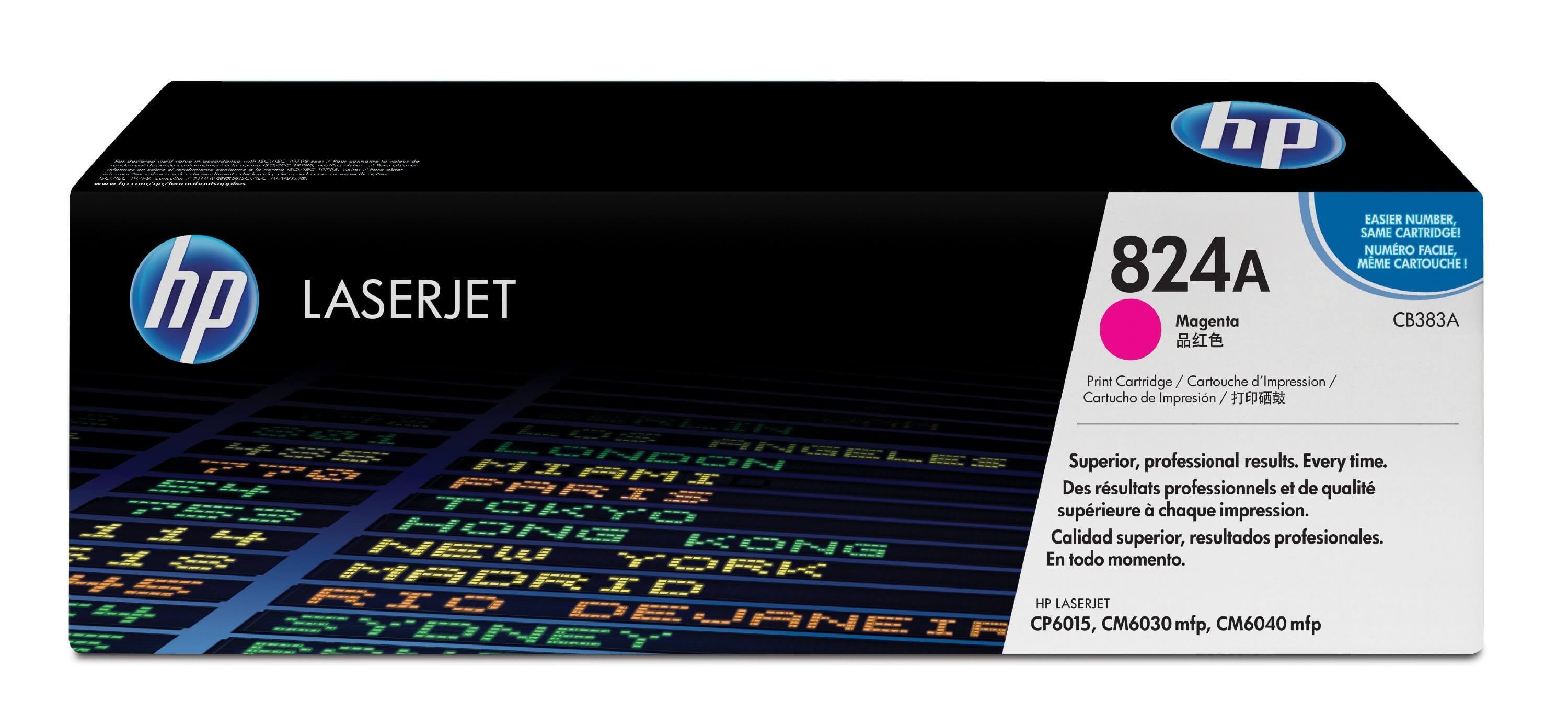 Original Toner HP Color LaserJet CM 6040 X MFP (CB383A / 824A) Magenta