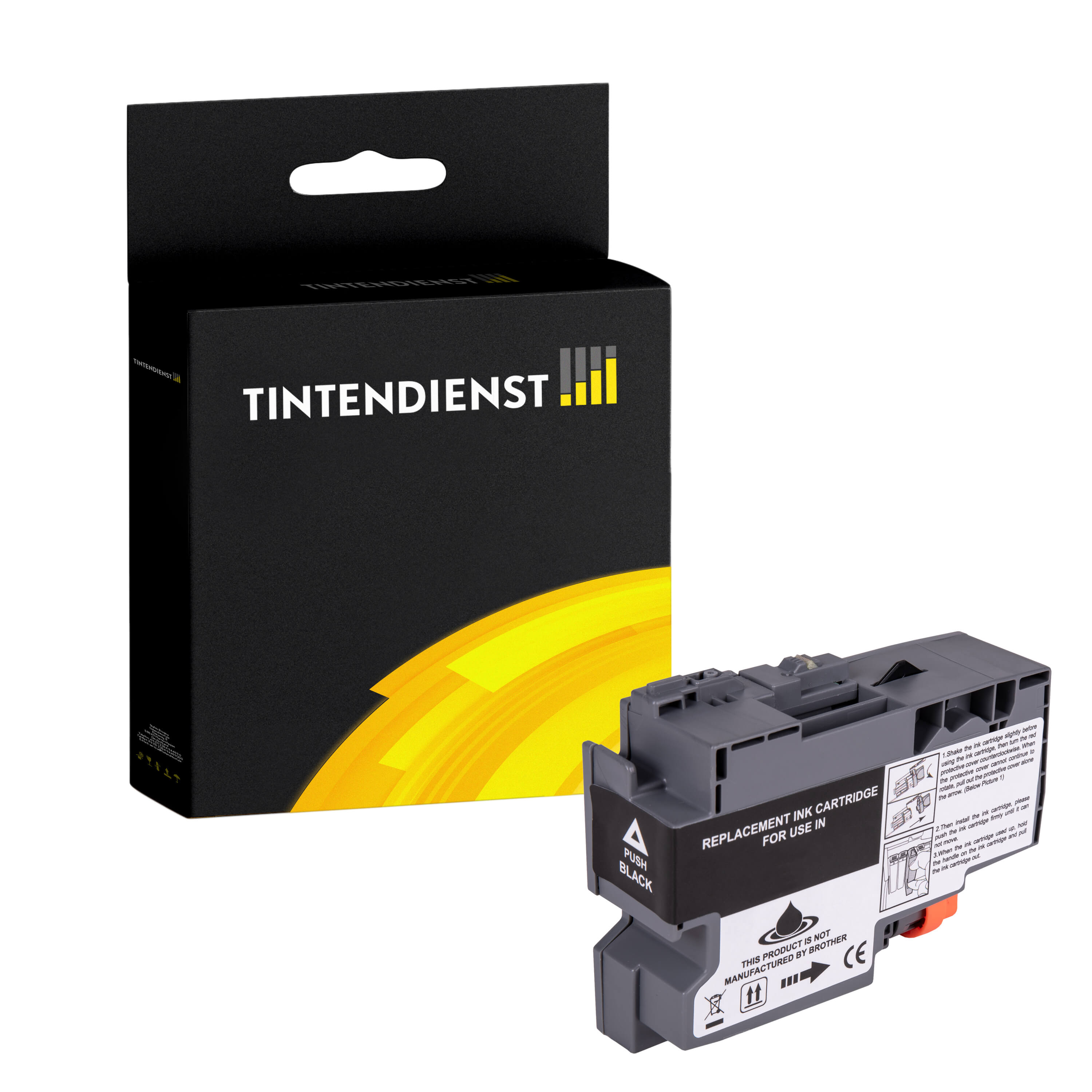 Druckerpatrone kompatibel für Brother DCP-J 1200 Series (LC-424BK) Schwarz