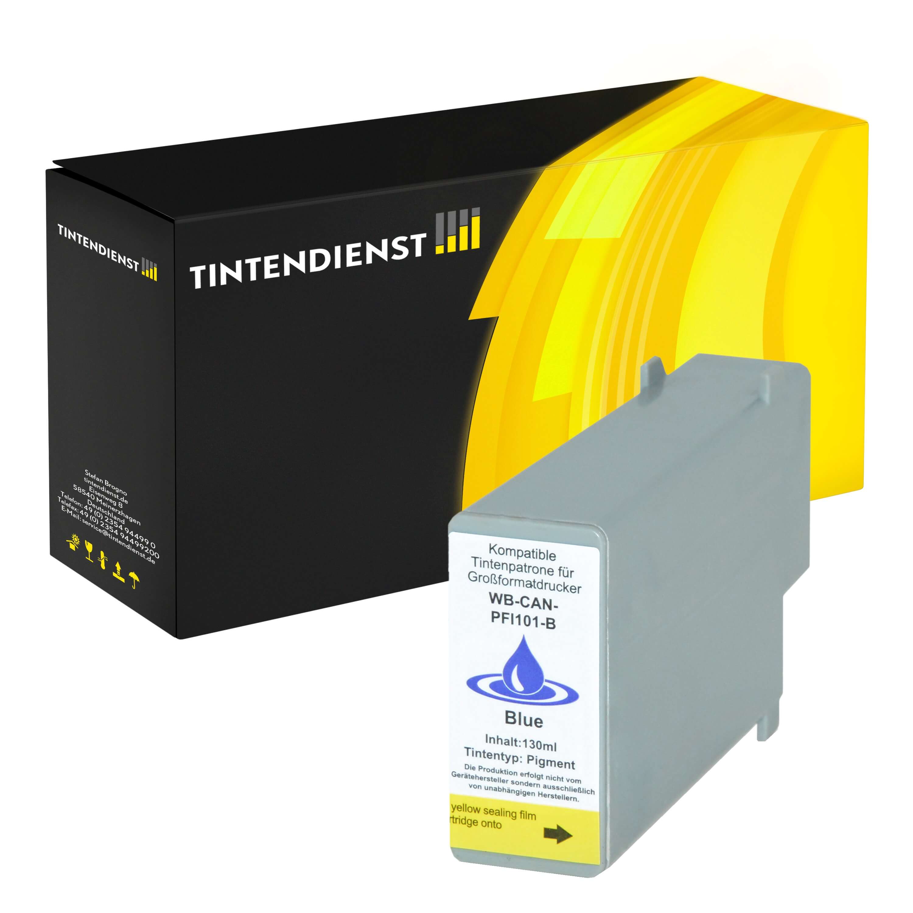 Druckerpatrone kompatibel für Canon imagePROGRAF IPF 6100 (0891B001 / PFI-101B) Blau