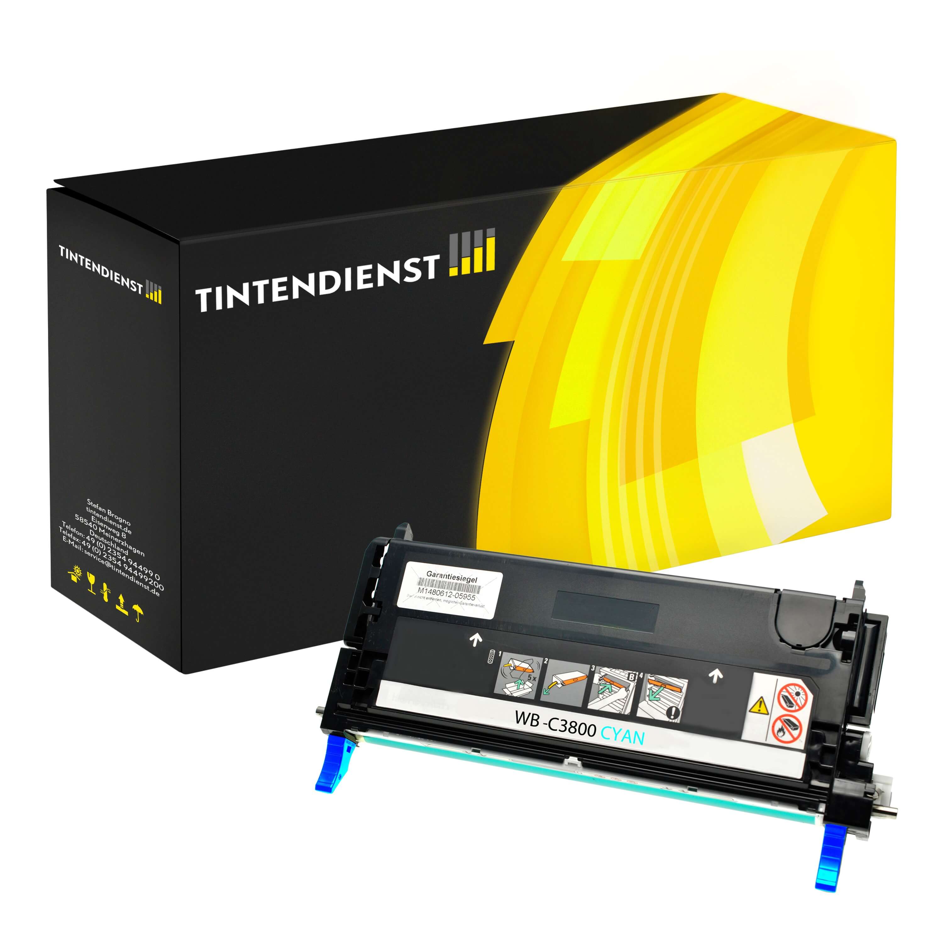 Toner kompatibel für Epson Aculaser C 3800 Series (C13S051126 / 1126) Cyan