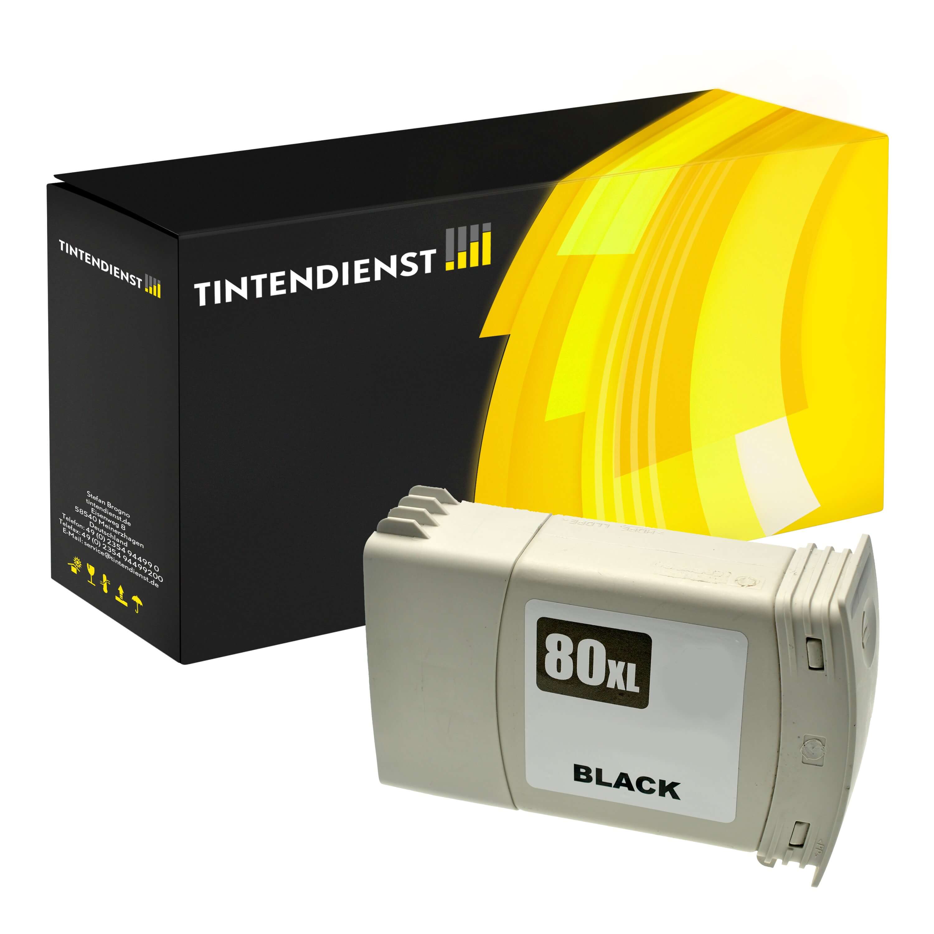 Druckerpatrone kompatibel für HP DesignJet 1055 CM (C4871A / 80) Schwarz