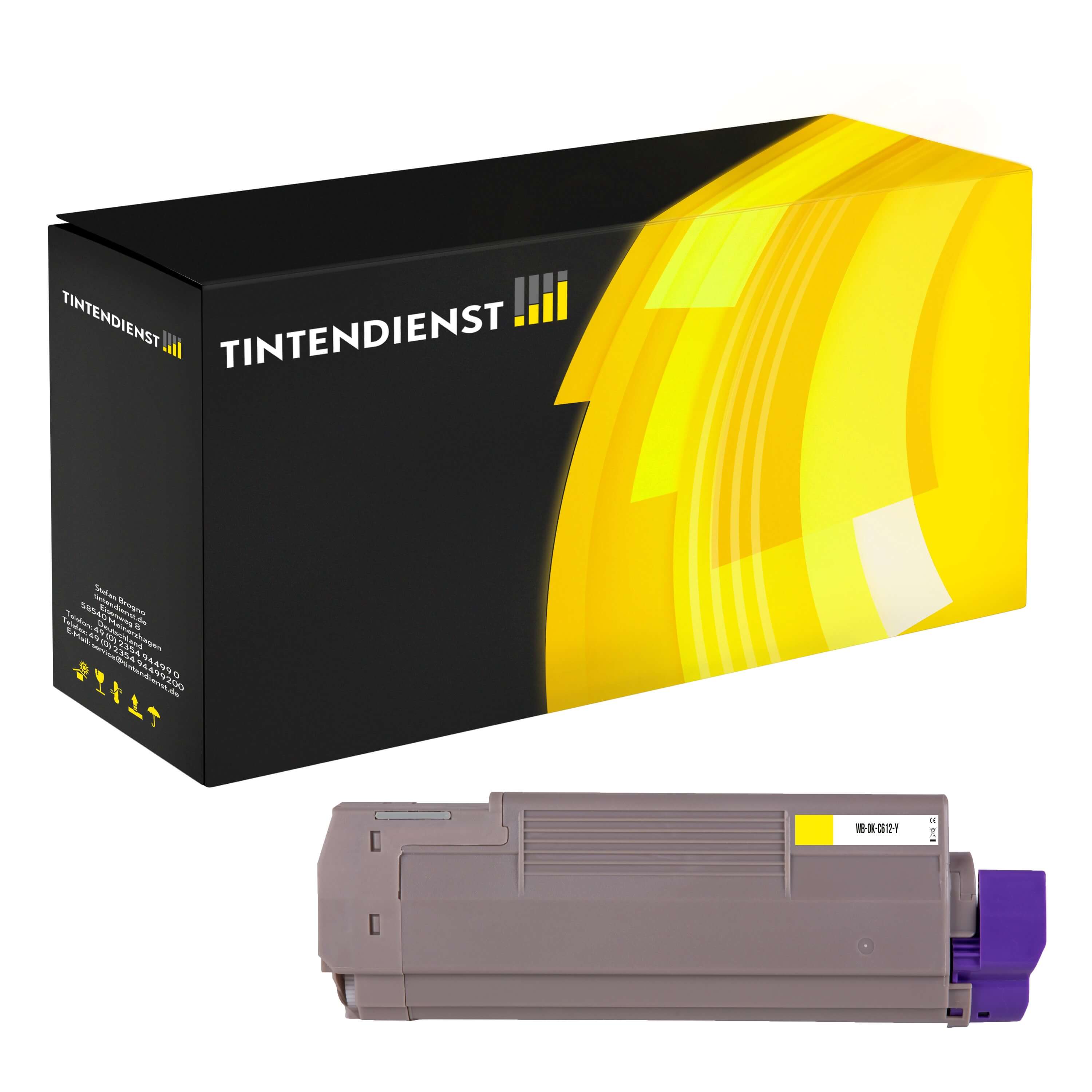 Toner kompatibel für OKI C 612 DN (46507505) Gelb