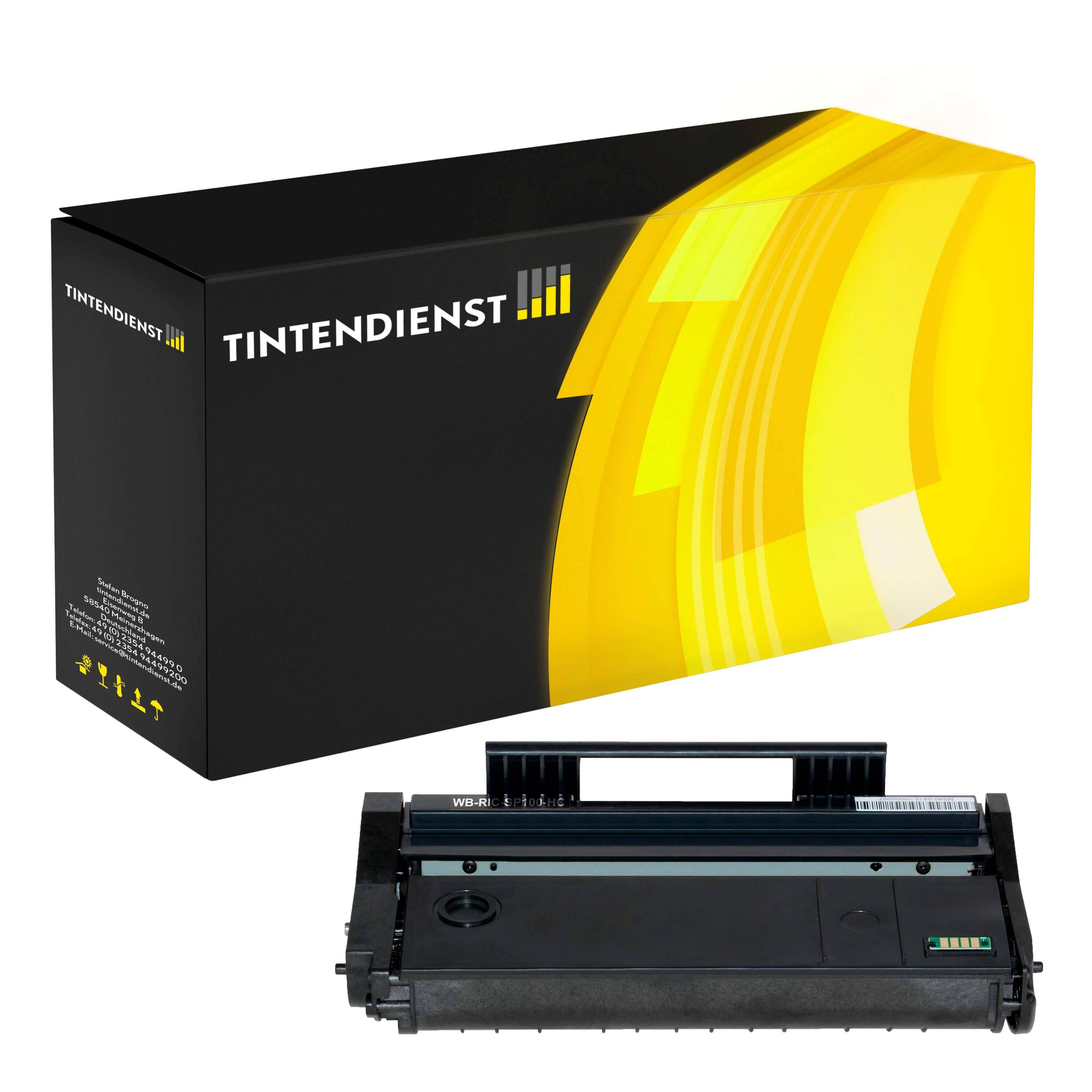 Toner kompatibel für Ricoh Sp 112 e (407166 / TYPESP100LE) Schwarz