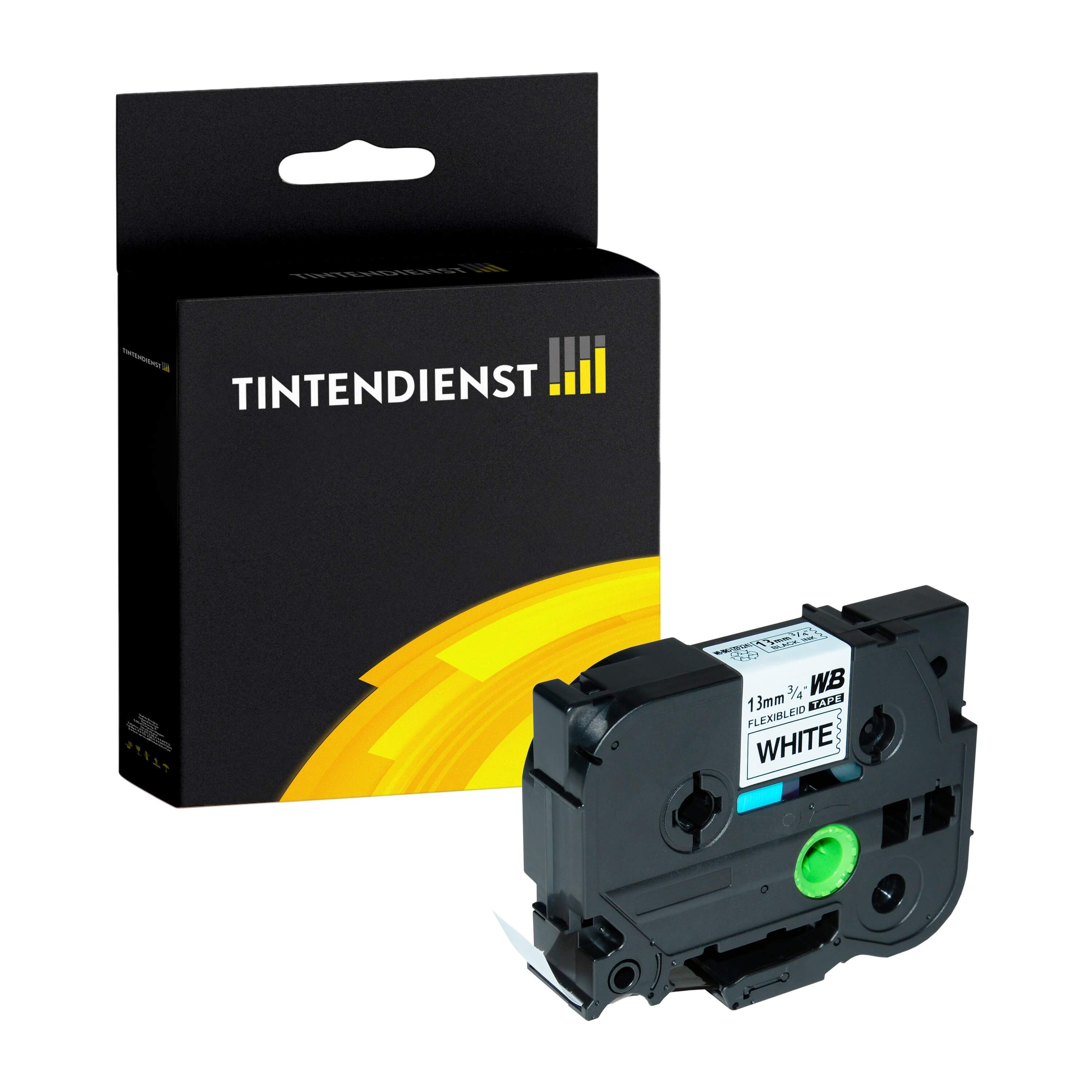 Schriftband kompatibel für Brother P-Touch D 460 Series (TZE-FX231) 12mm/8m Schwarz auf Weiss