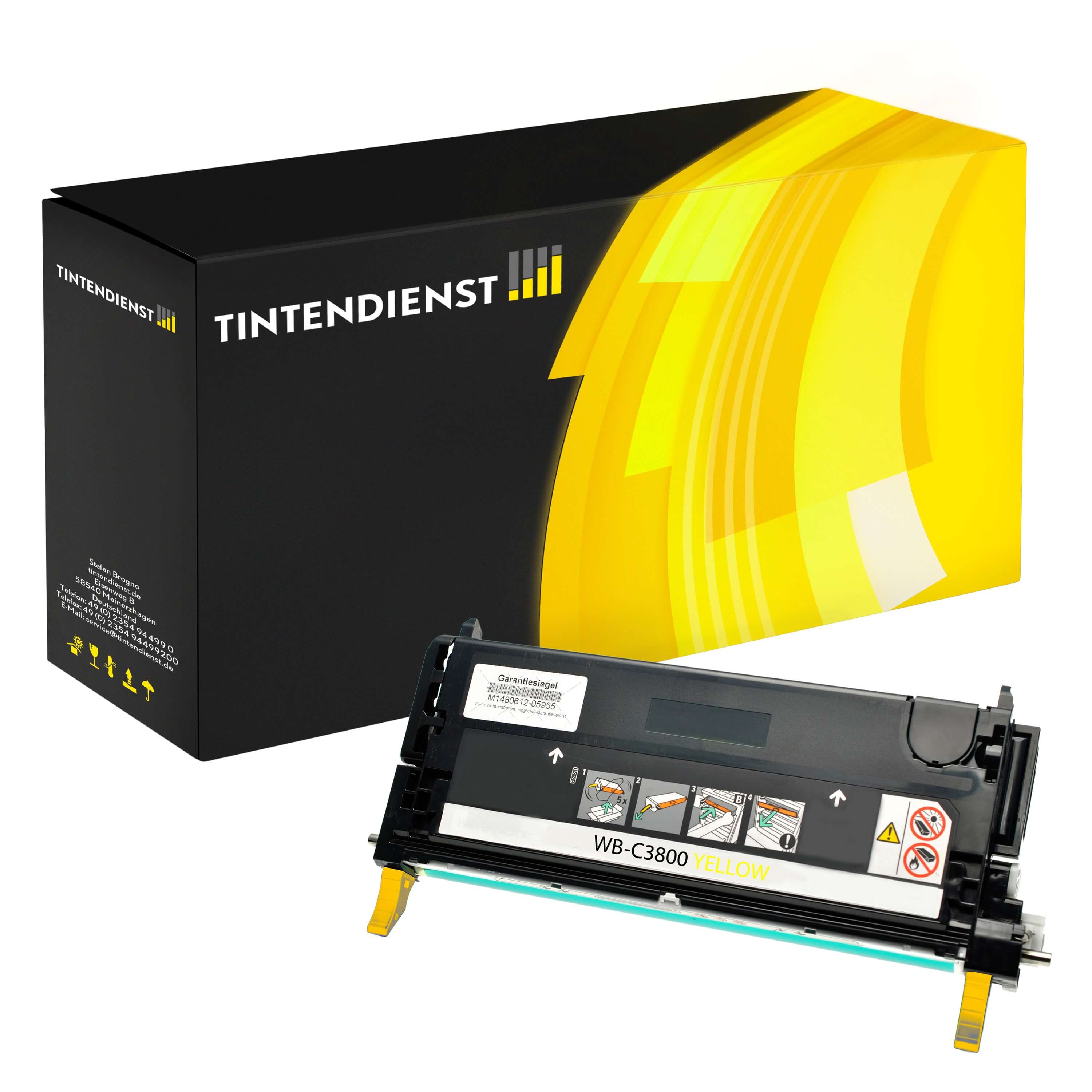 Toner kompatibel für Epson Aculaser C 3800 Series (C13S051124 / 1124) Gelb