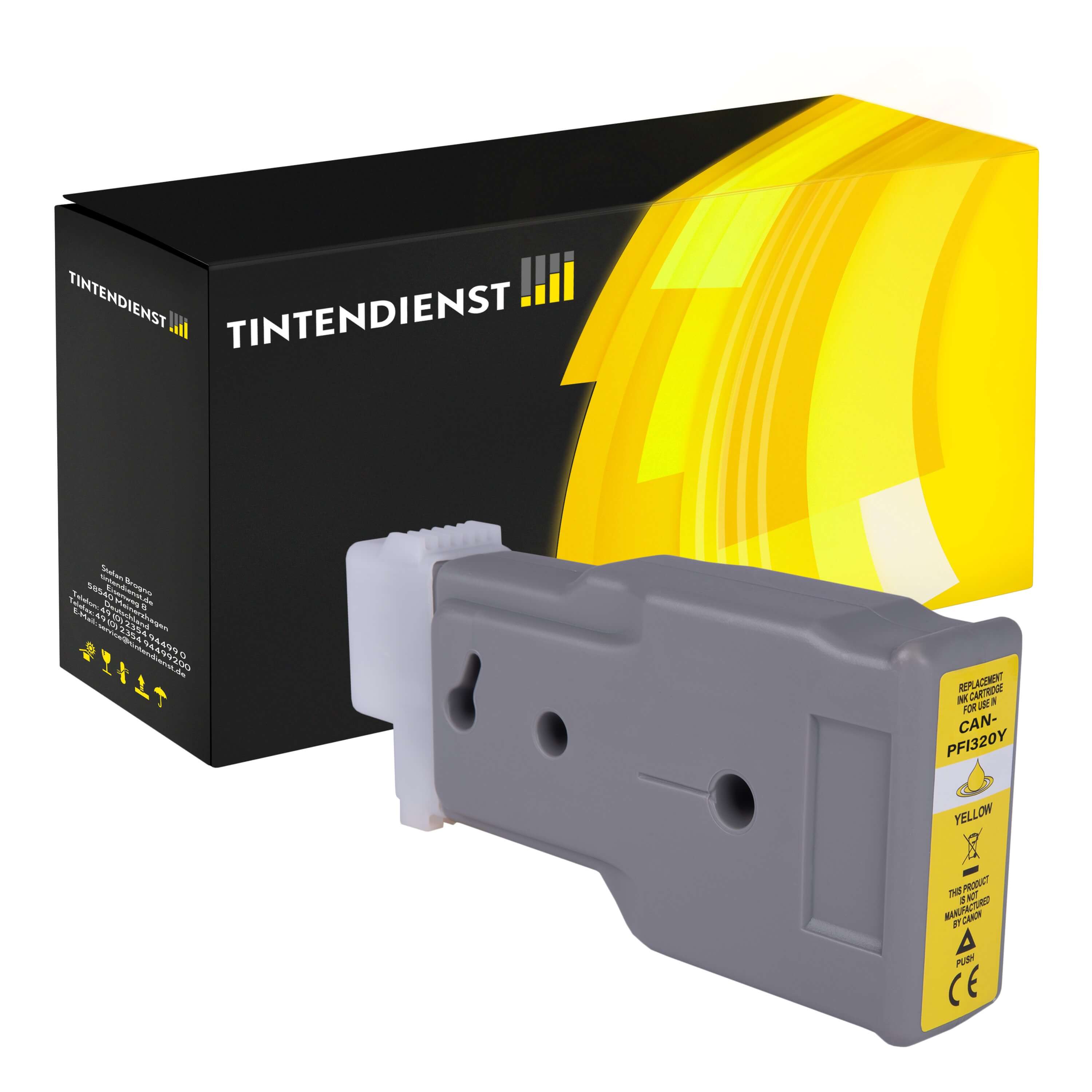 Druckerpatrone kompatibel für Canon imagePROGRAF TM-200 (2893C001 / PFI-320Y) Gelb