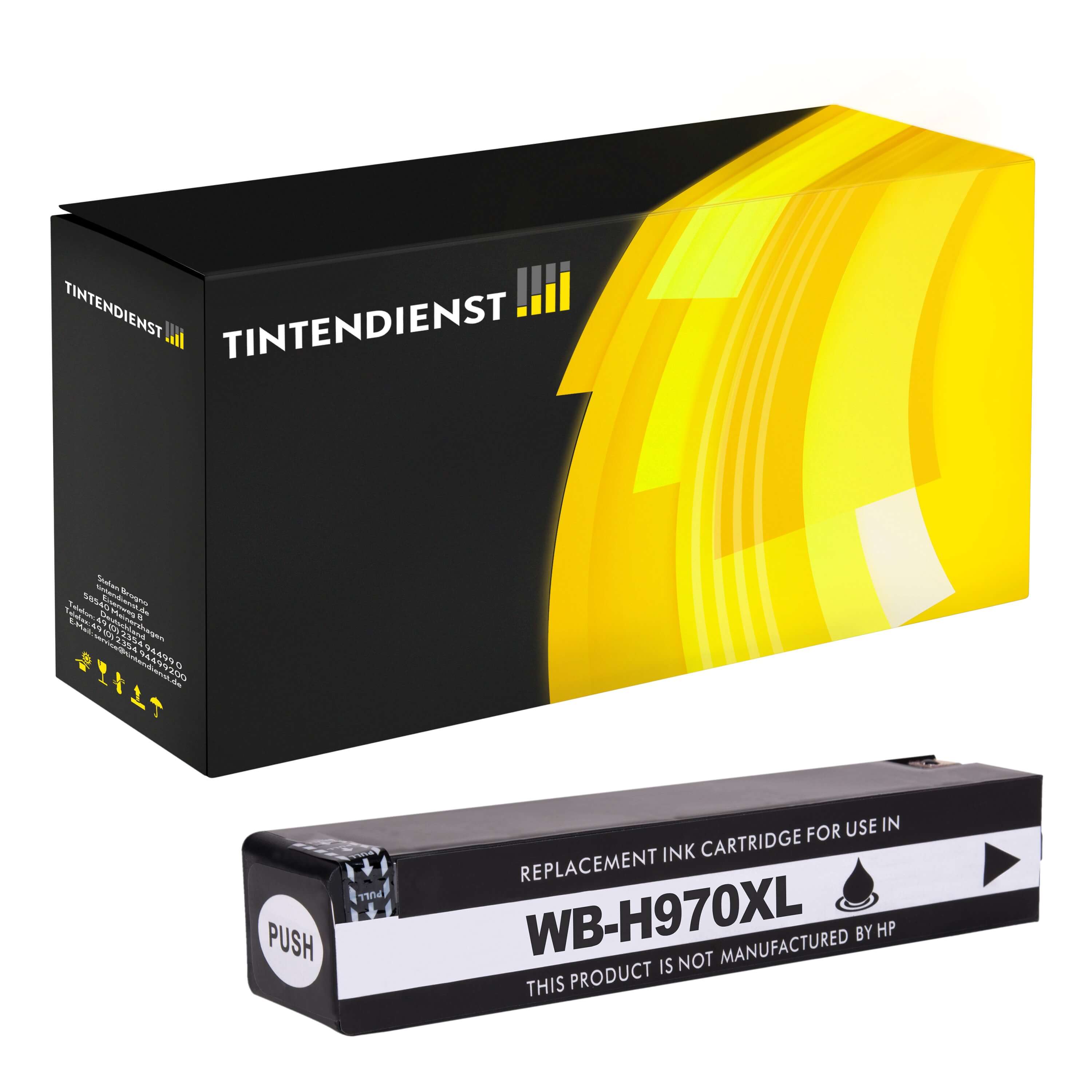 Druckerpatrone kompatibel für HP OfficeJet Pro X 451 dn (CN625AE / 970XL) Schwarz