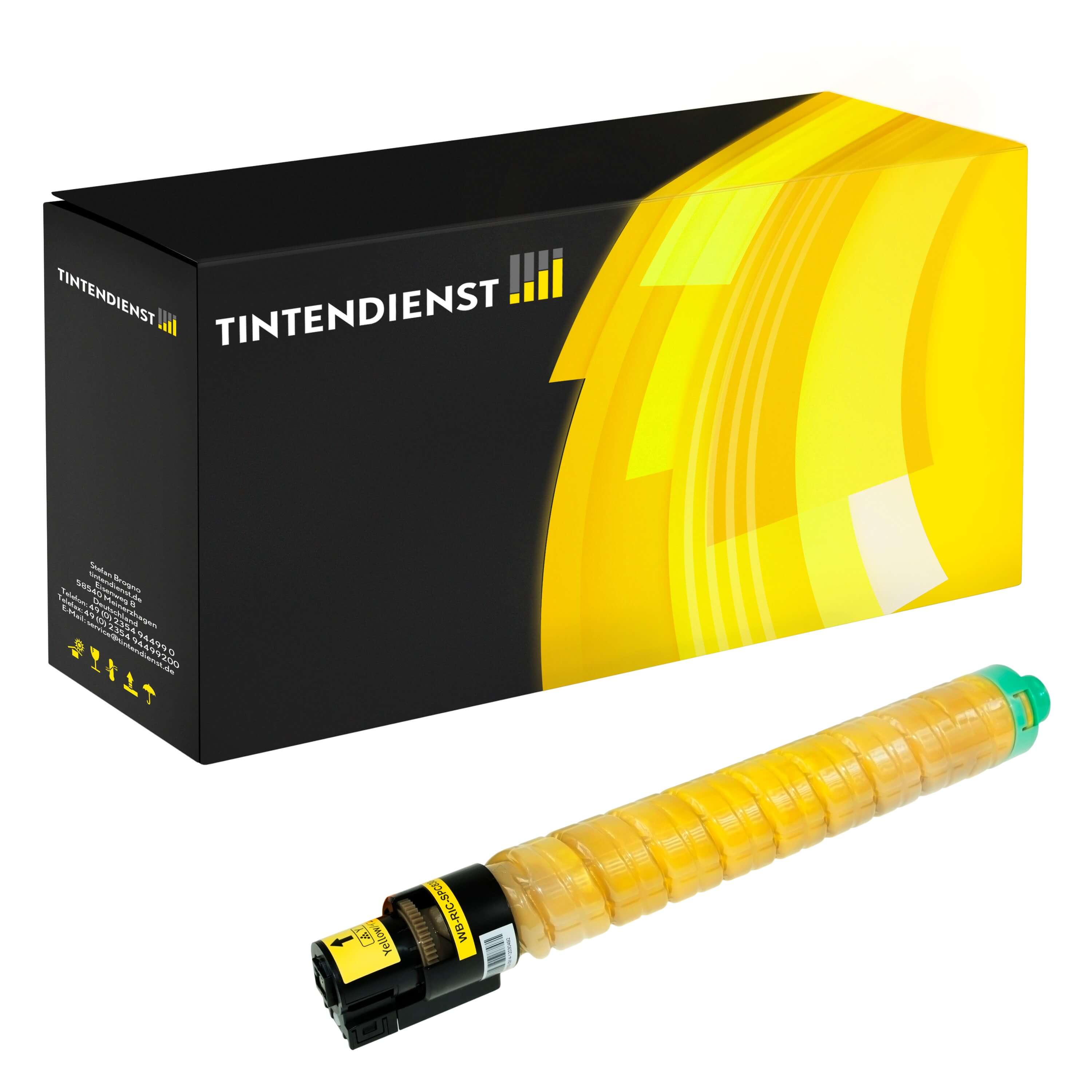 Toner kompatibel für Ricoh SP C 830 Series (821186) Gelb