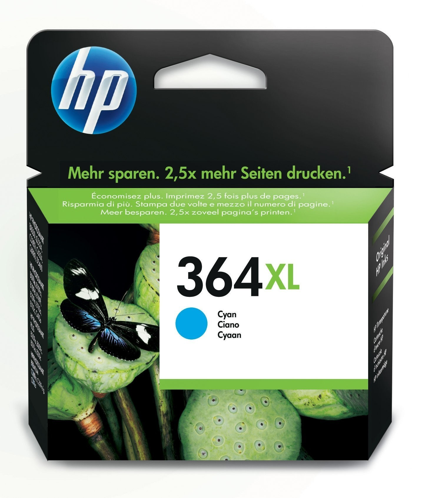 Original Druckerpatrone HP PhotoSmart Premium C 410 Series (CB323EE / 364XL) Cyan
