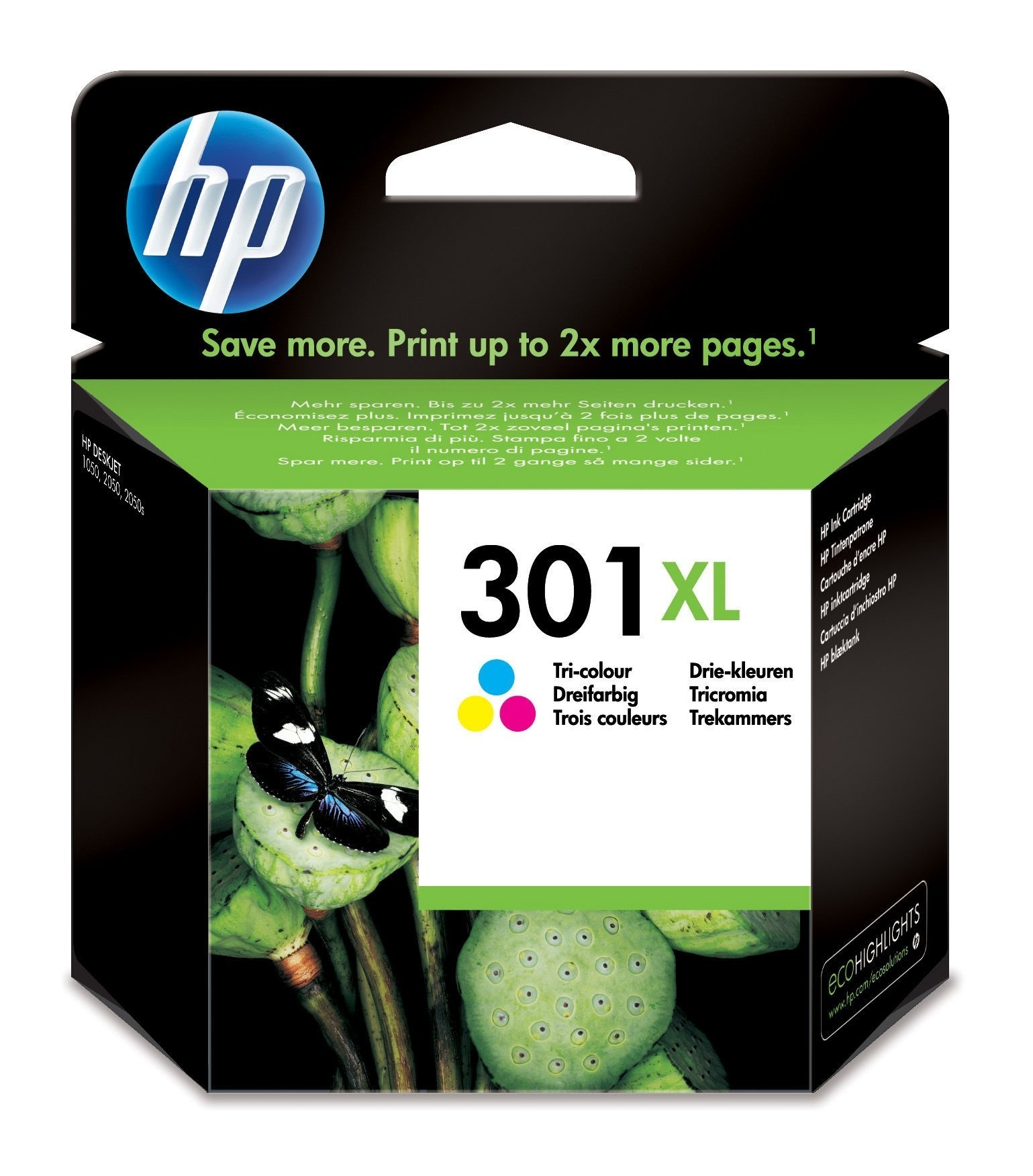 Original Druckerpatrone HP OfficeJet 2600 Series (CH564EE / 301XL) Color (Cyan,Magenta,Gelb)