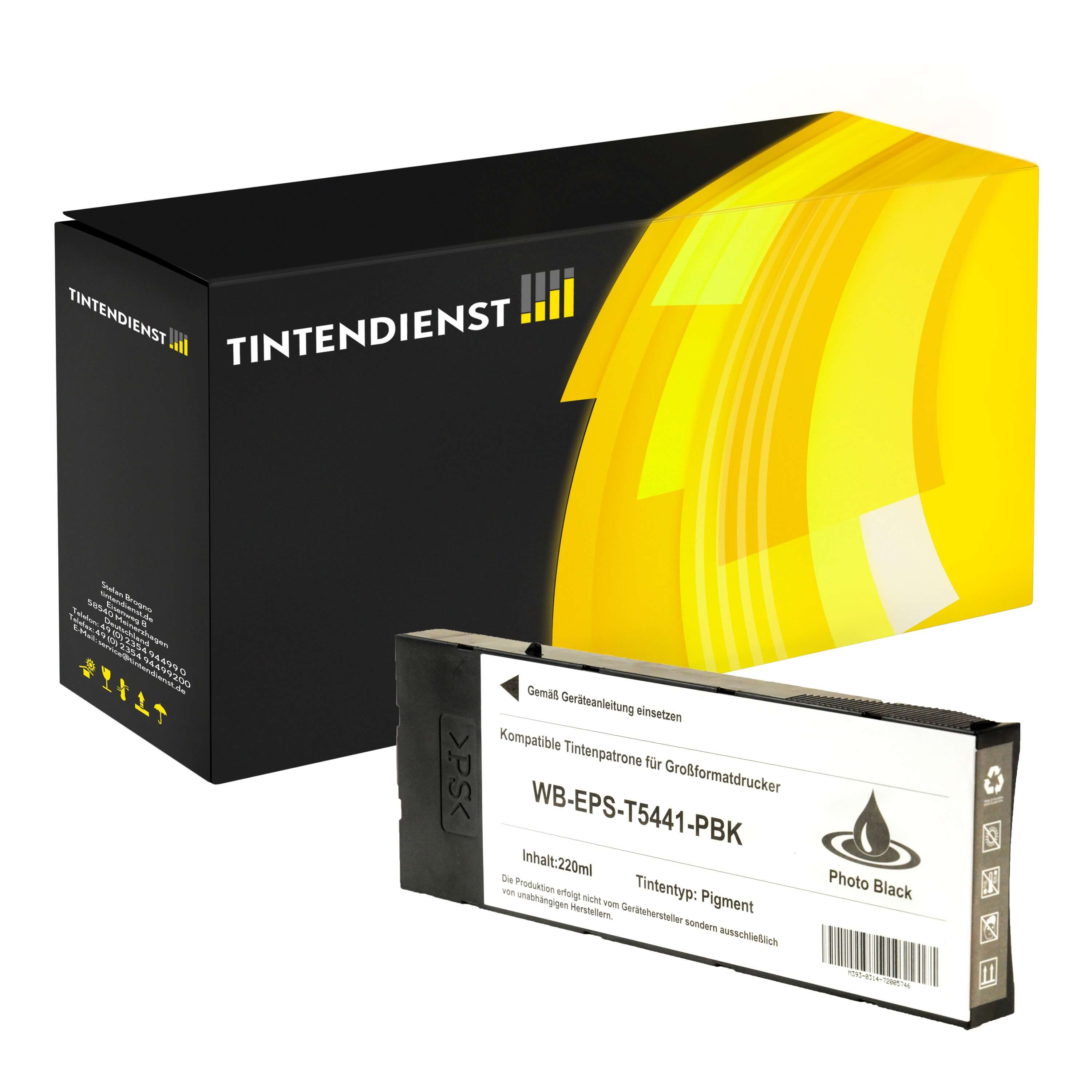 Druckerpatrone kompatibel für Epson Stylus Pro 4000 (C13T544100 / T5441) Photo Schwarz