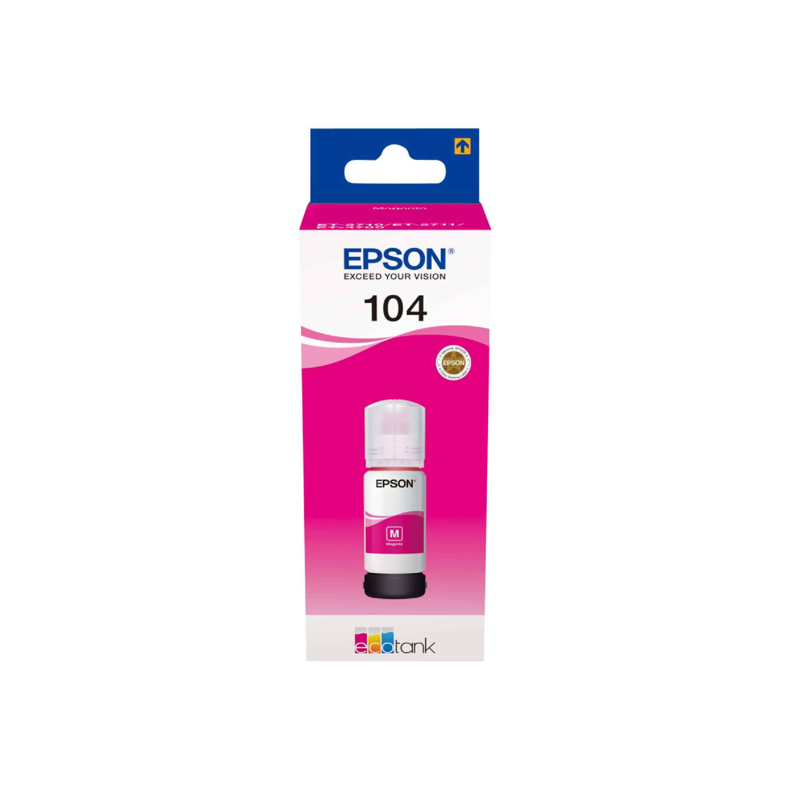 Original Tintentank Epson EcoTank ET-2715 (C13T00P340 / 104) Magenta