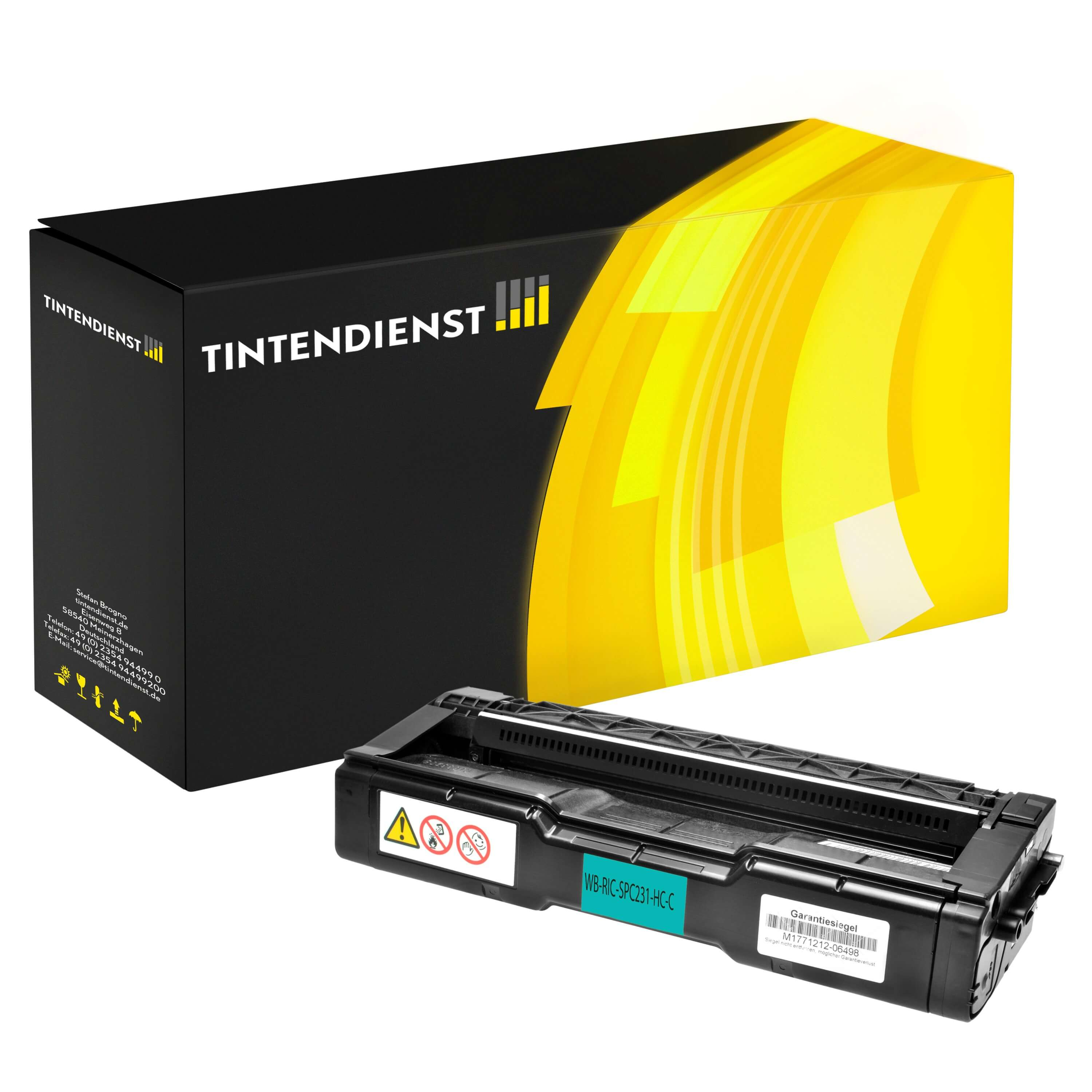 Toner kompatibel für Ricoh SP C 342 dn (406480 / TYPESPC310HE) Cyan