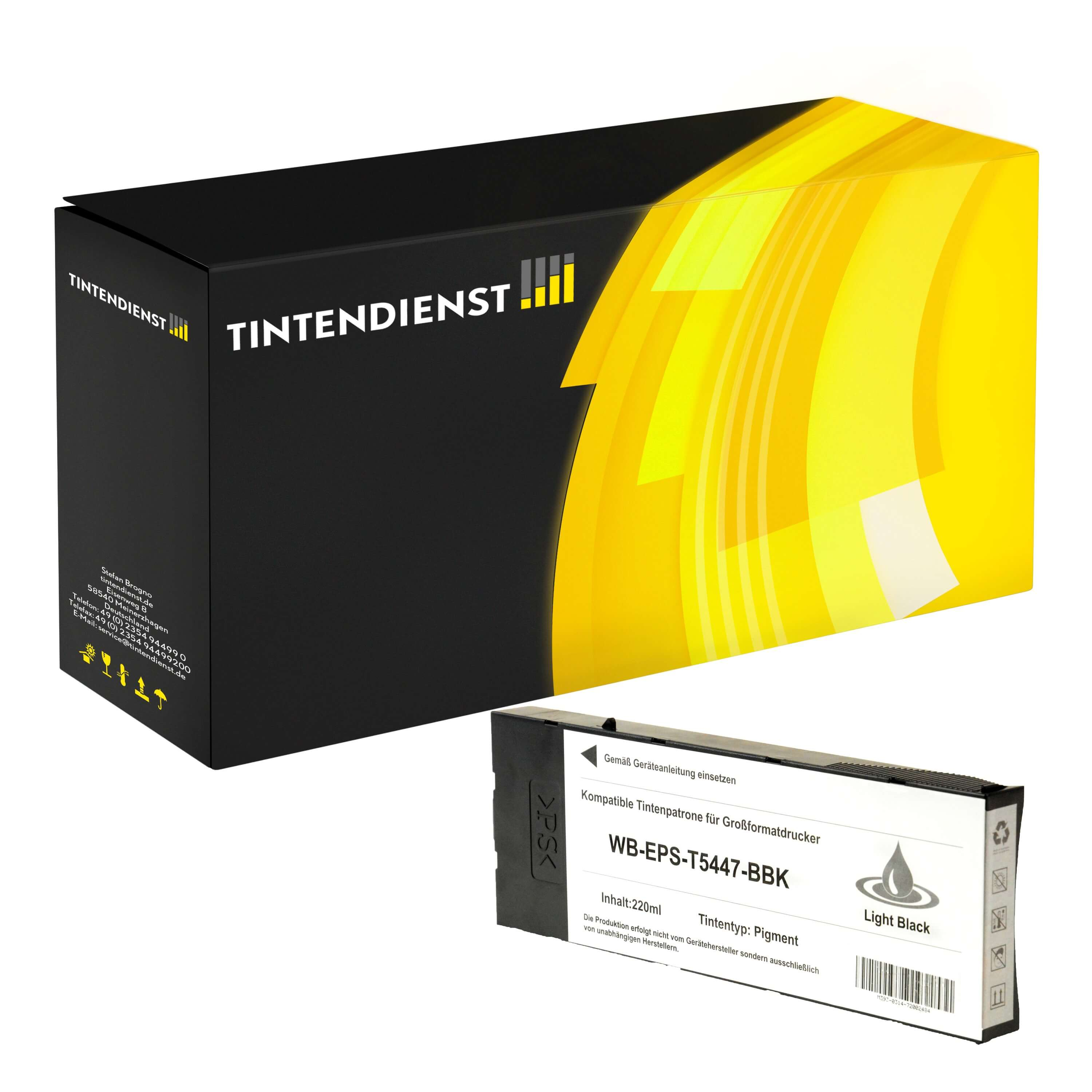 Druckerpatrone kompatibel für Epson Stylus Pro 4000 (C13T544700 / T5447) Schwarz Hell