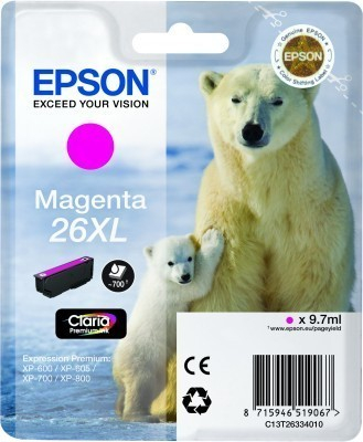 Original Druckerpatrone Epson Expression Premium XP-820 (C13T26334012 / 26XL) Magenta