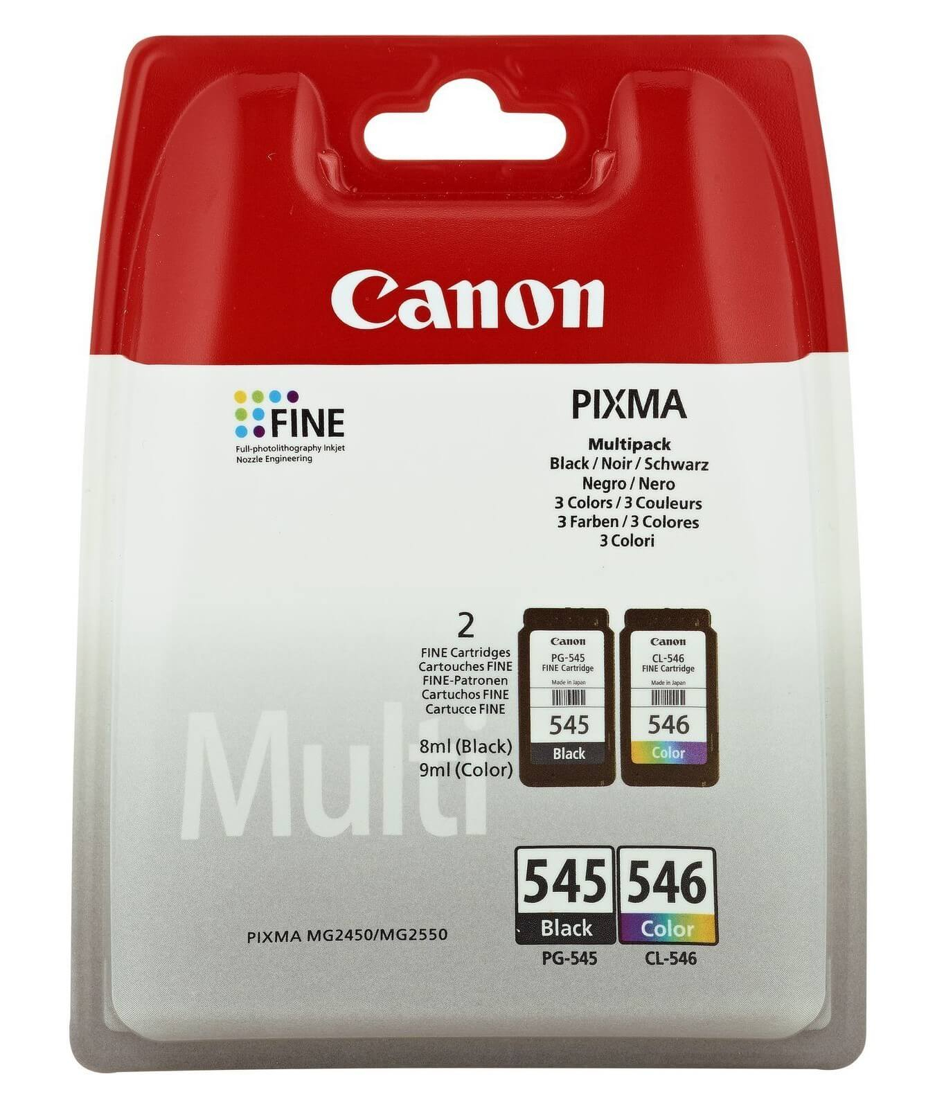 Original Druckerpatrone Canon Pixma MX 494 (8287B005 / PG-545 CL-546) Schwarz,Color (Cyan,Magenta,Gelb)