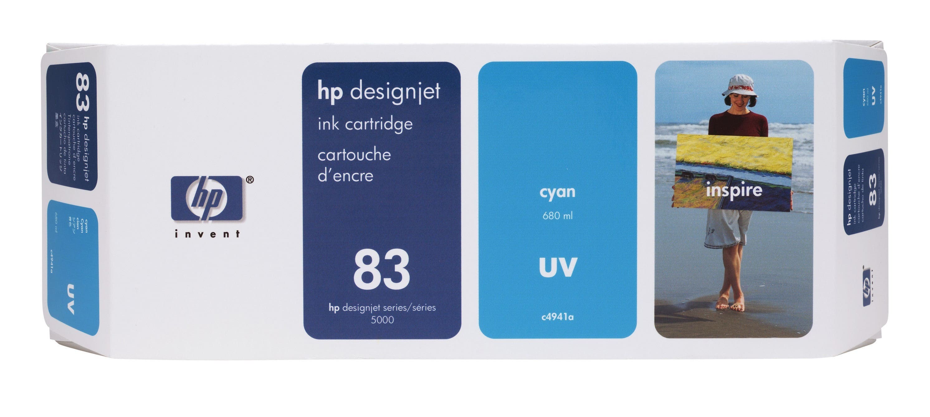 Original Druckerpatrone HP DesignJet 5000 UV Printing (C4941A / 83) Cyan