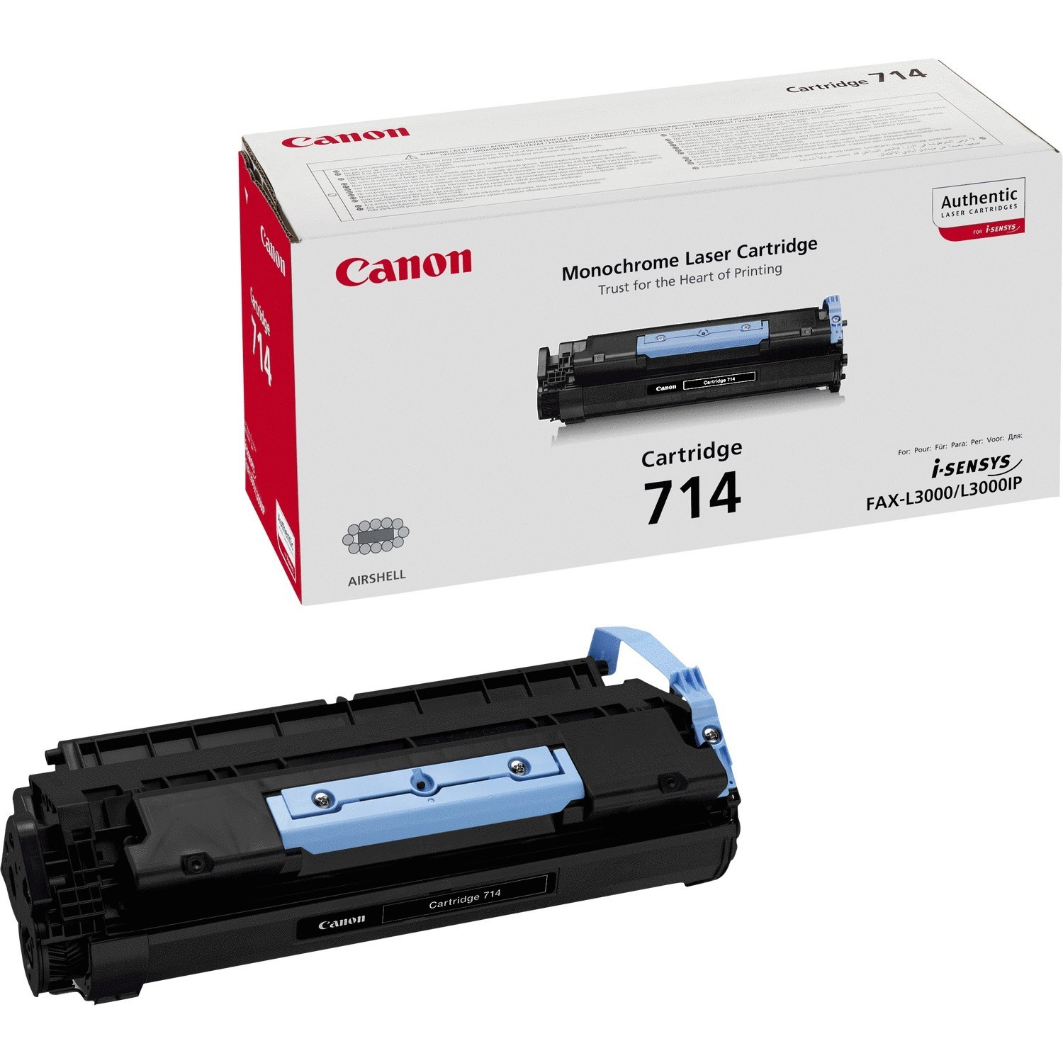 Original Toner Canon Fax L 3000 IP (1153B002 / 714) Schwarz