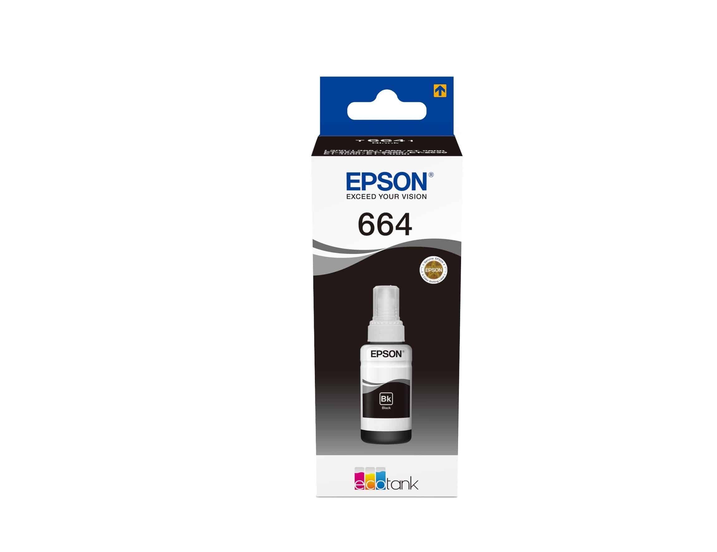 Original Tintentank Epson EcoTank ET-2550 (C13T664140 / 664) Schwarz