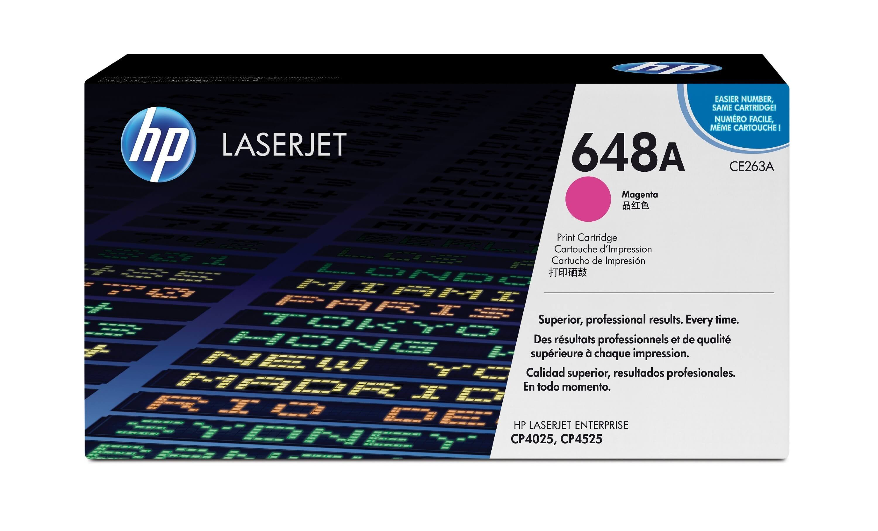 Original Toner HP Color LaserJet Enterprise CP 4525 n (CE263A / 648A) Magenta