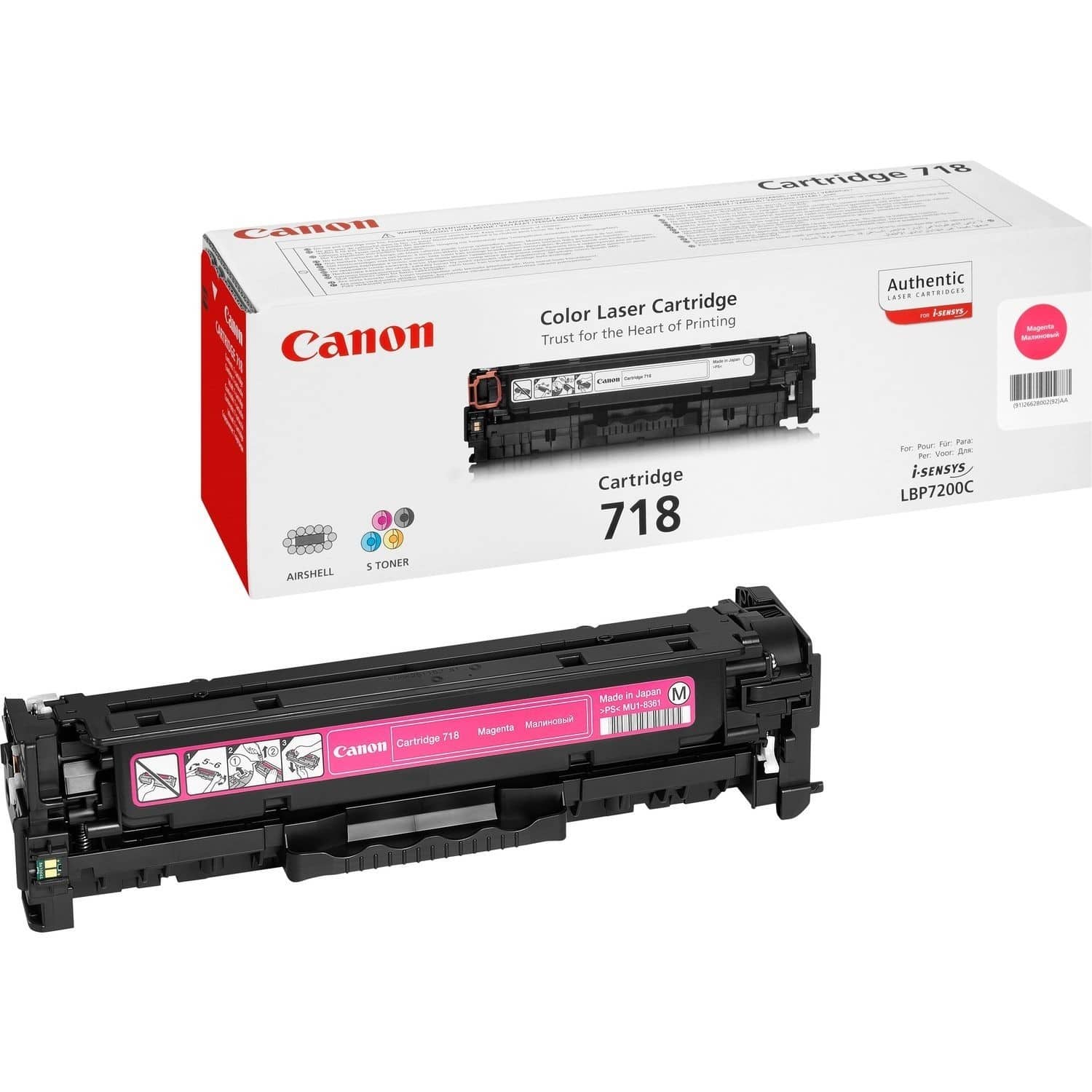 Original Toner Canon i-SENSYS MF 8300 Series (2660B002 / 718M) Magenta