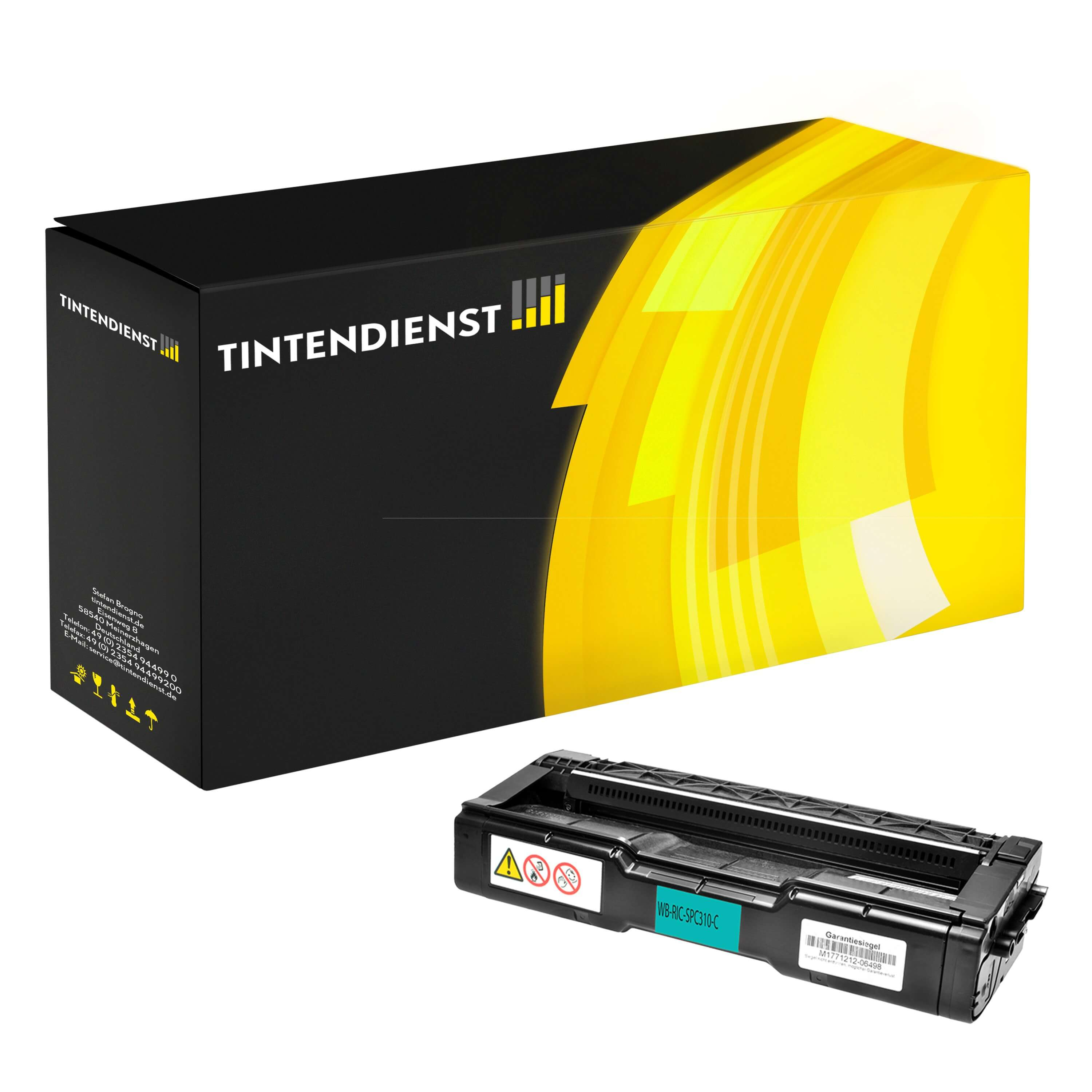 Toner kompatibel für Ricoh SP C 342 dn (406349 / TYPESPC310HE) Cyan