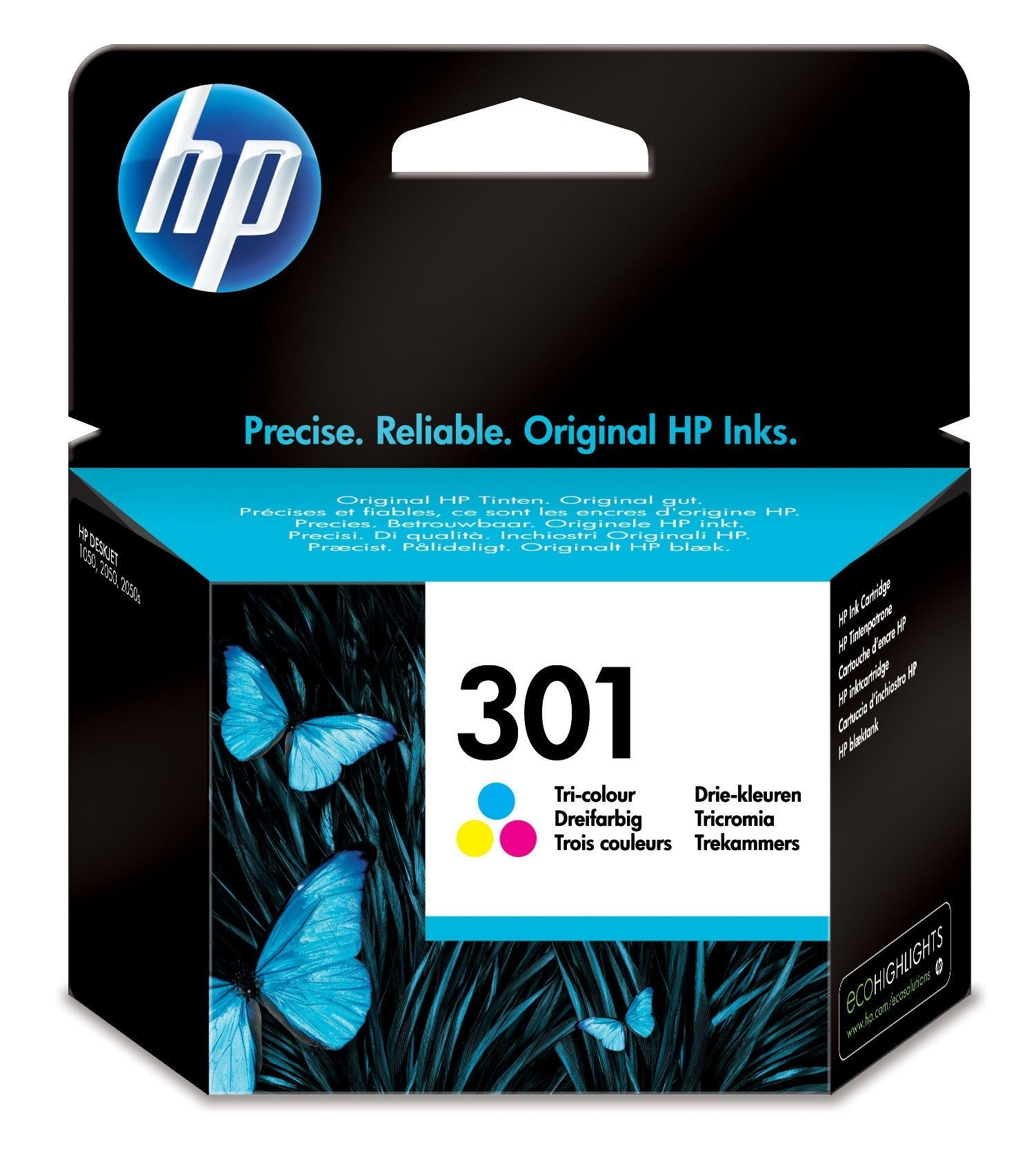 Original Druckerpatrone HP OfficeJet 2600 Series (CH562EE / 301) Color (Cyan,Magenta,Gelb)