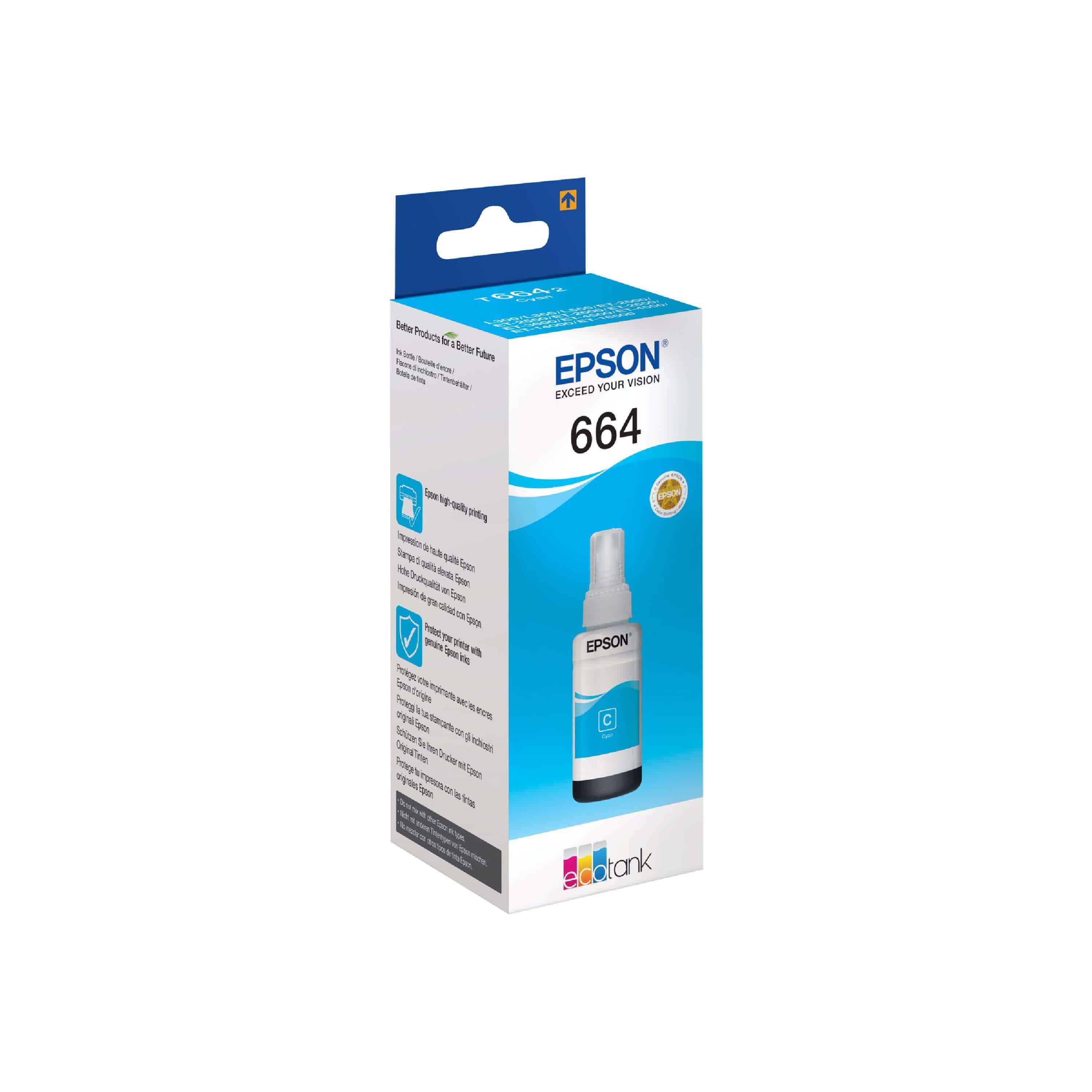 Original Tintentank Epson EcoTank L 555 (C13T664240 / 664) Cyan