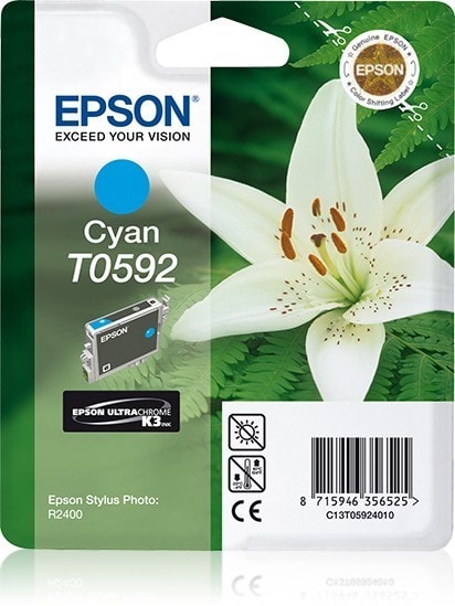 Original Druckerpatrone Epson T0592 / C13T05924010 Cyan