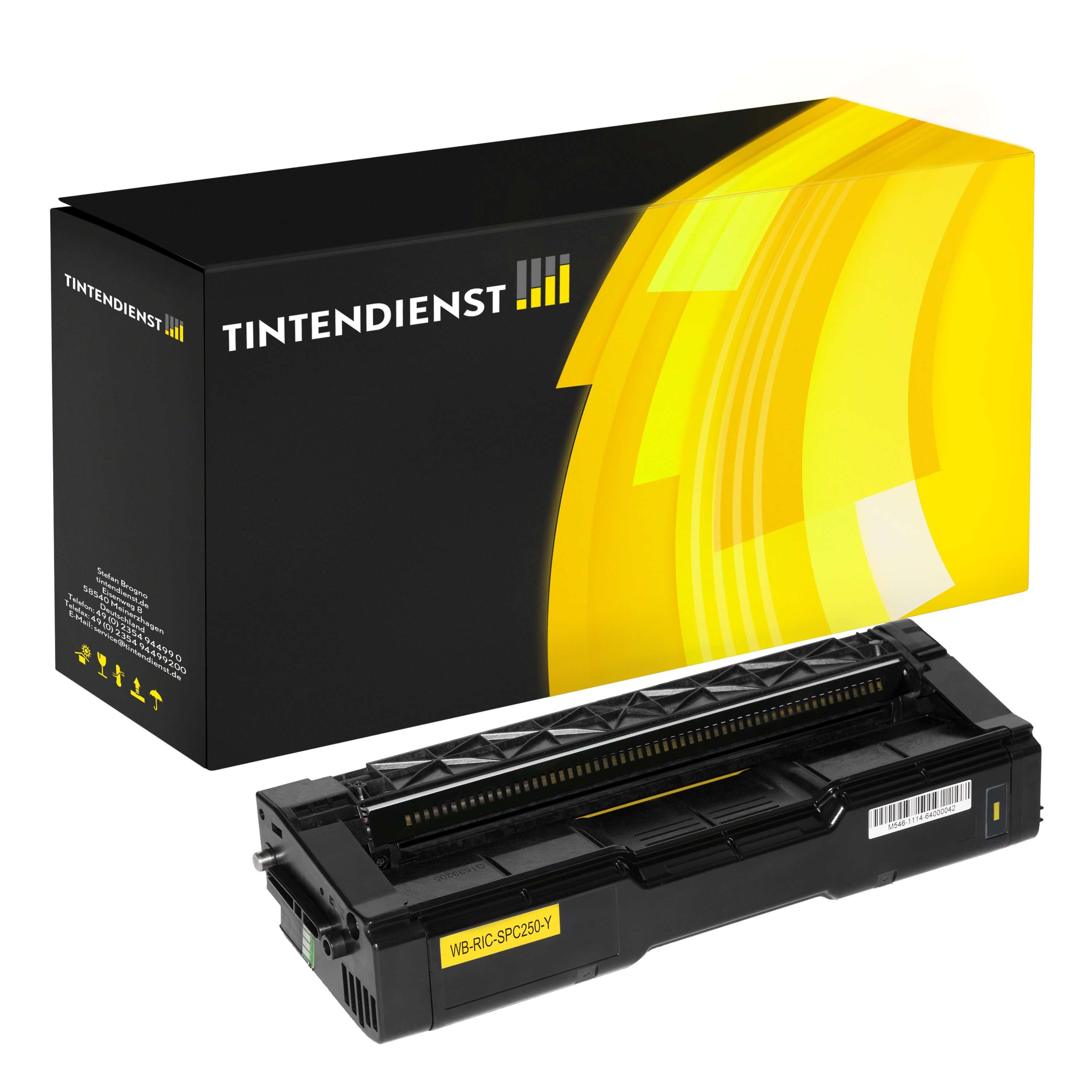 Toner kompatibel für Ricoh SP C 260 DNw (407546) Gelb