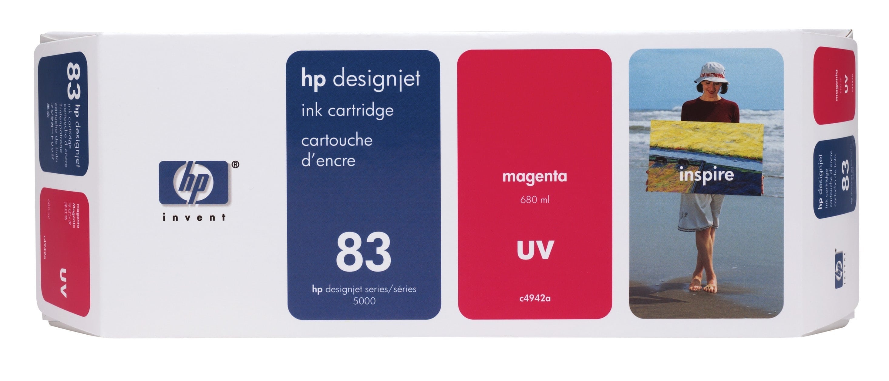 Original Druckerpatrone HP DesignJet 5500 PS UV 42 Inch (C4942A / 83) Magenta
