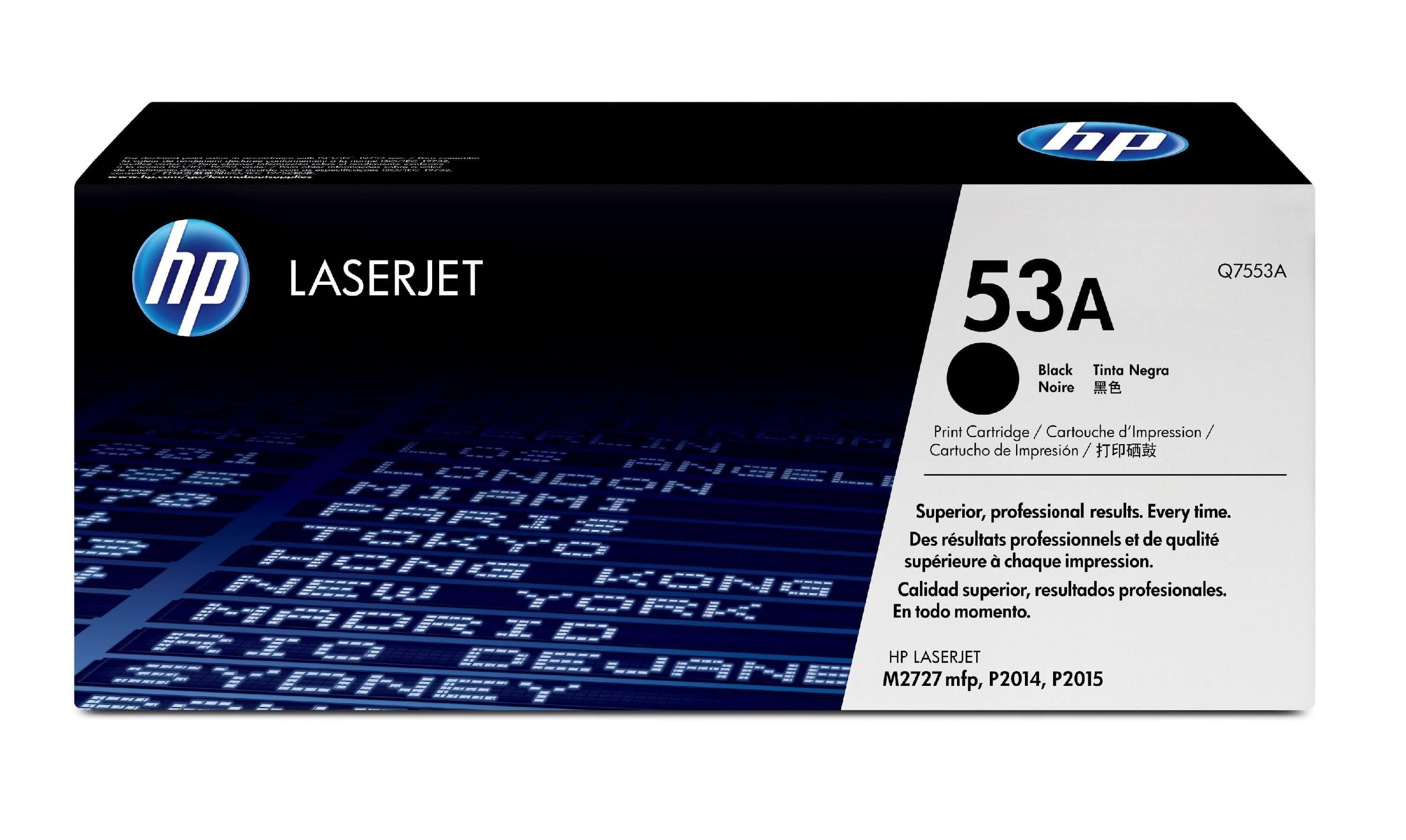 Original Toner HP LaserJet P 2015 Series (Q7553A / 53A) Schwarz