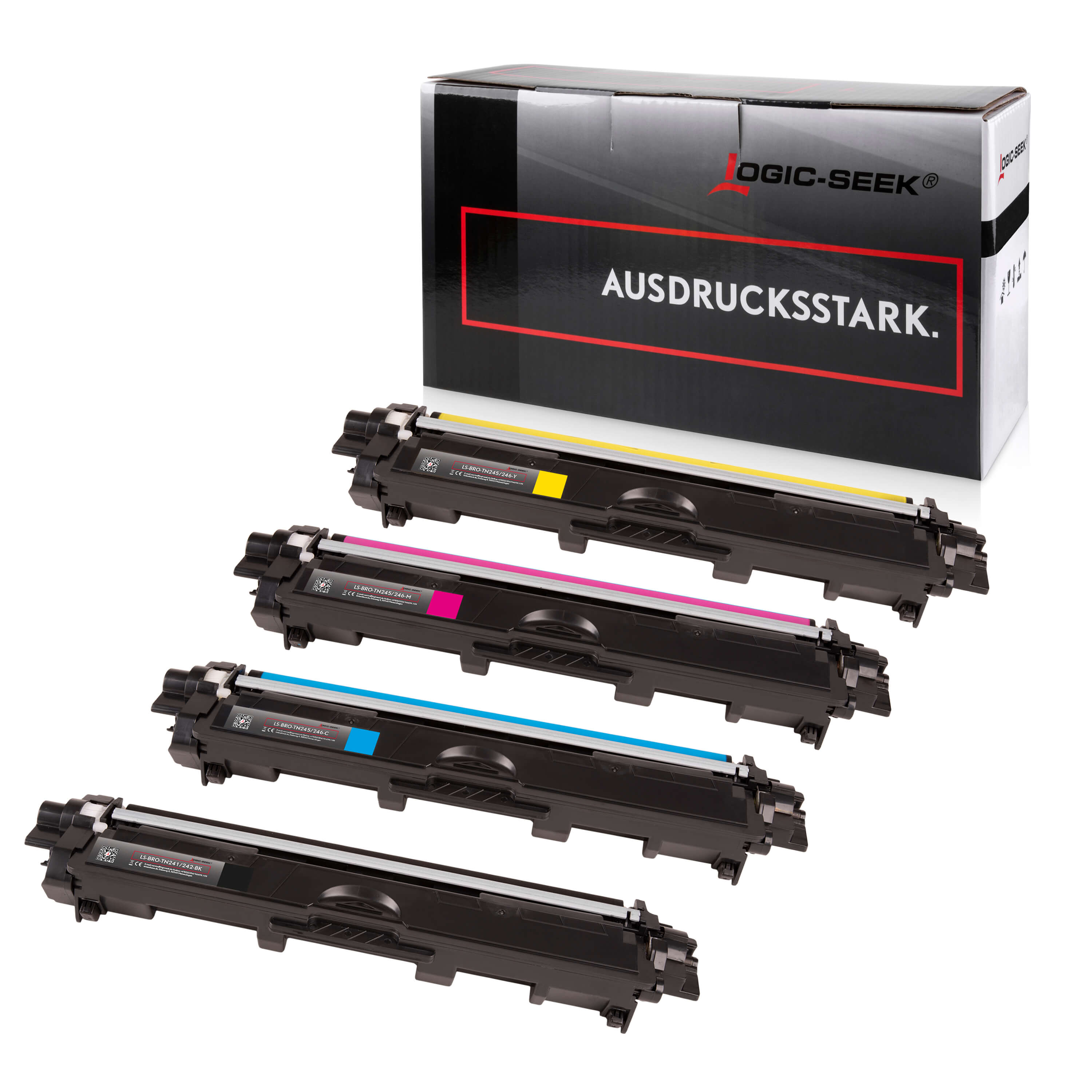 Logic-Seek 4er Multipack Kompatibel für Brother HL-3140 CW (TN-241 / TN-245) Toner