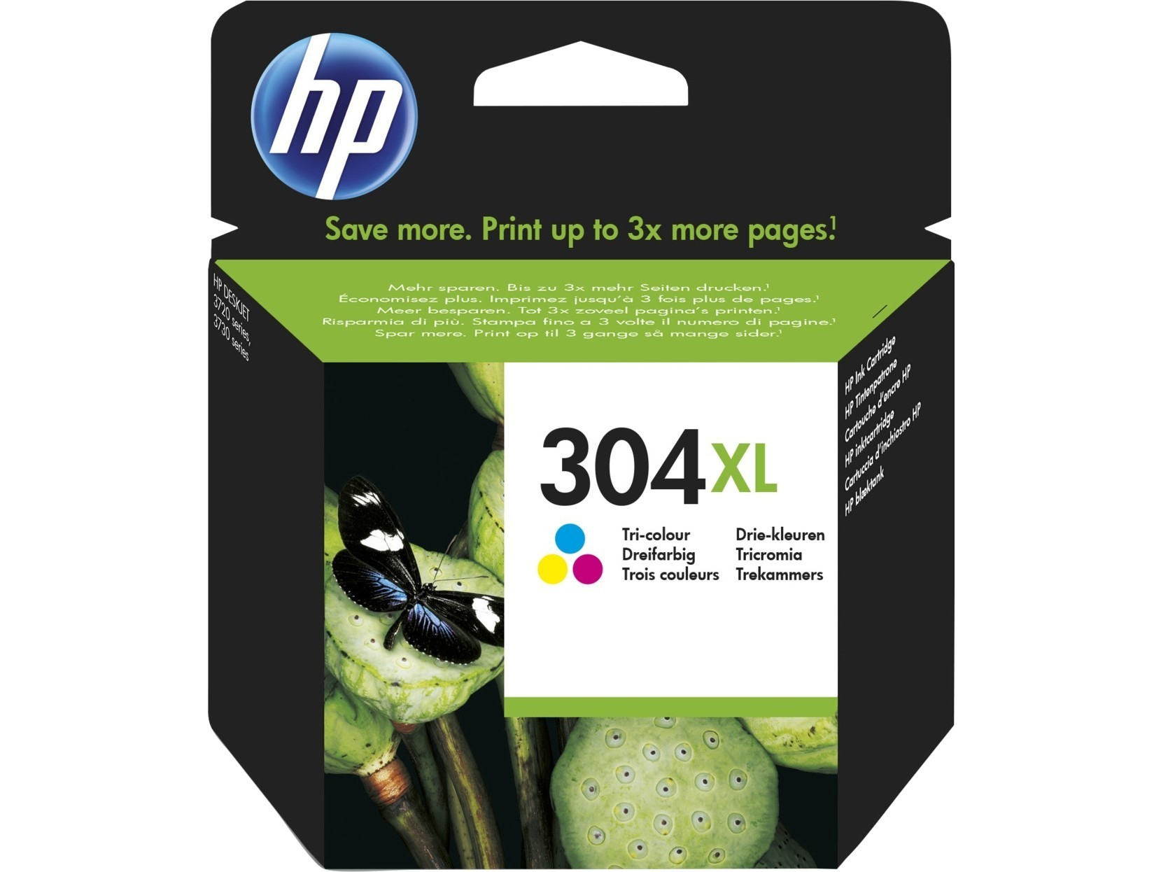 Original Druckerpatrone HP DeskJet Ink Advantage 3700 MFP (N9K07AE / 304XL) Color (Cyan,Magenta,Gelb)