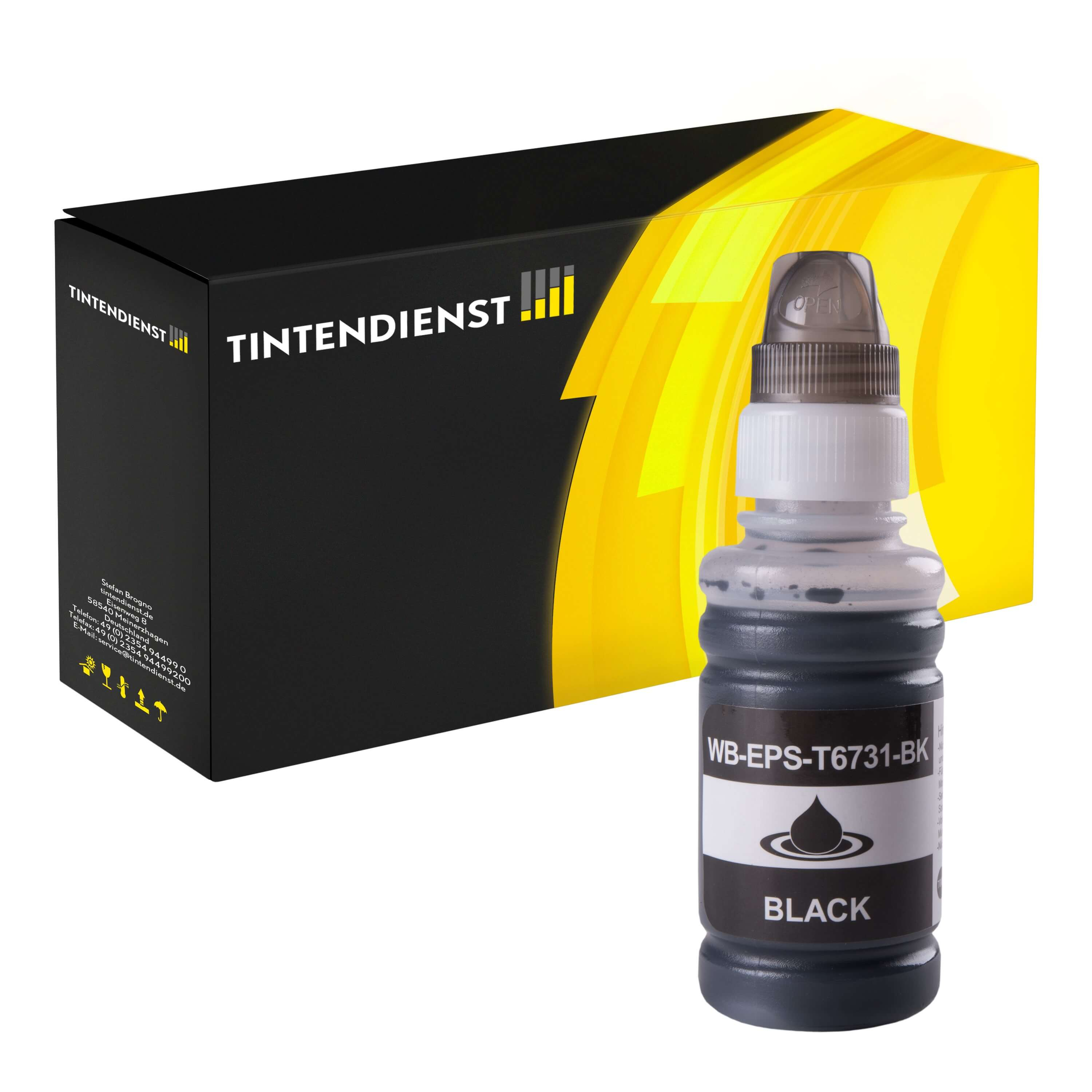 Tintentank kompatibel für Epson EcoTank L 1800 ITS (C13T67314A / T6731) Schwarz
