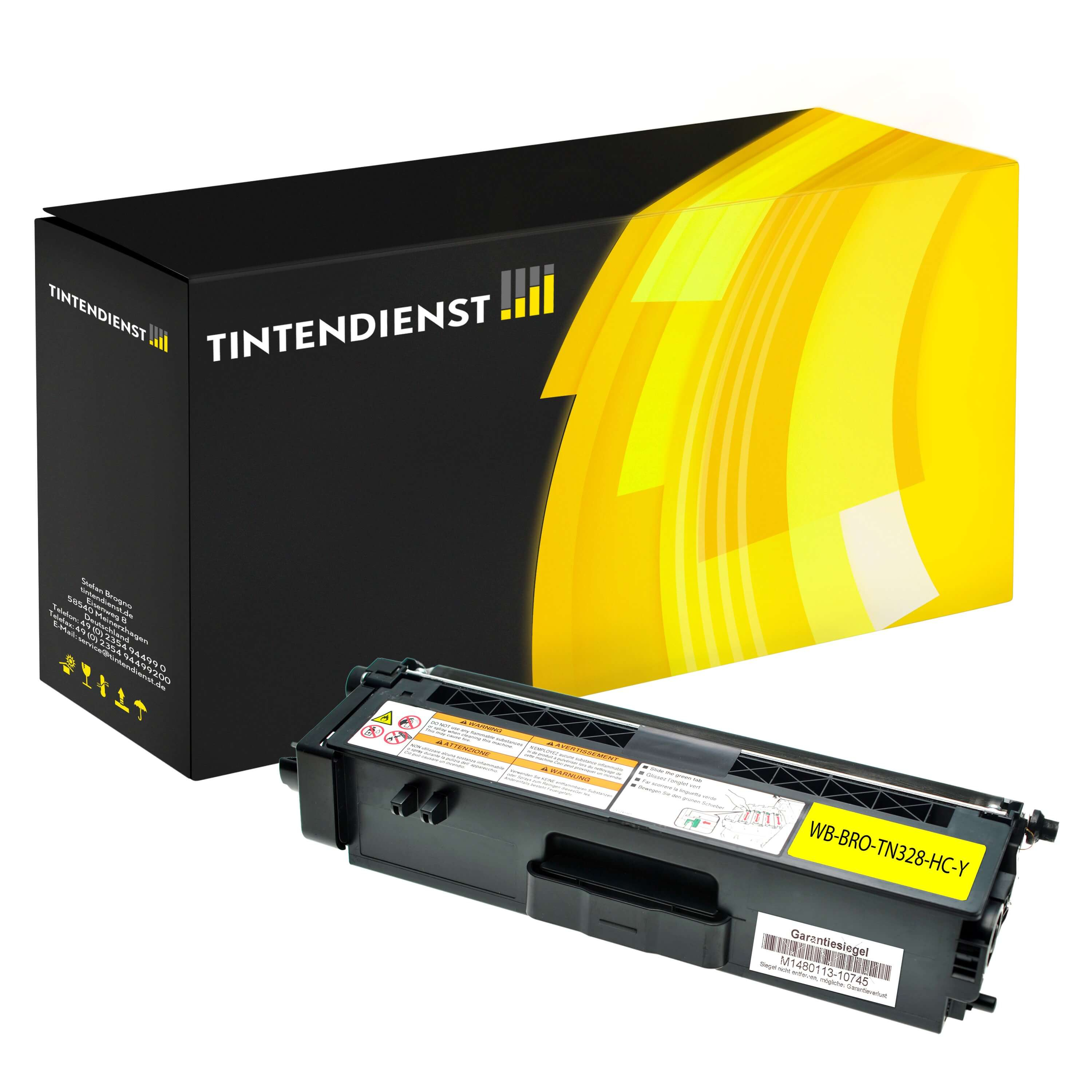 Toner kompatibel für Brother HL-4570 CDW (TN-328Y) Gelb 2XL